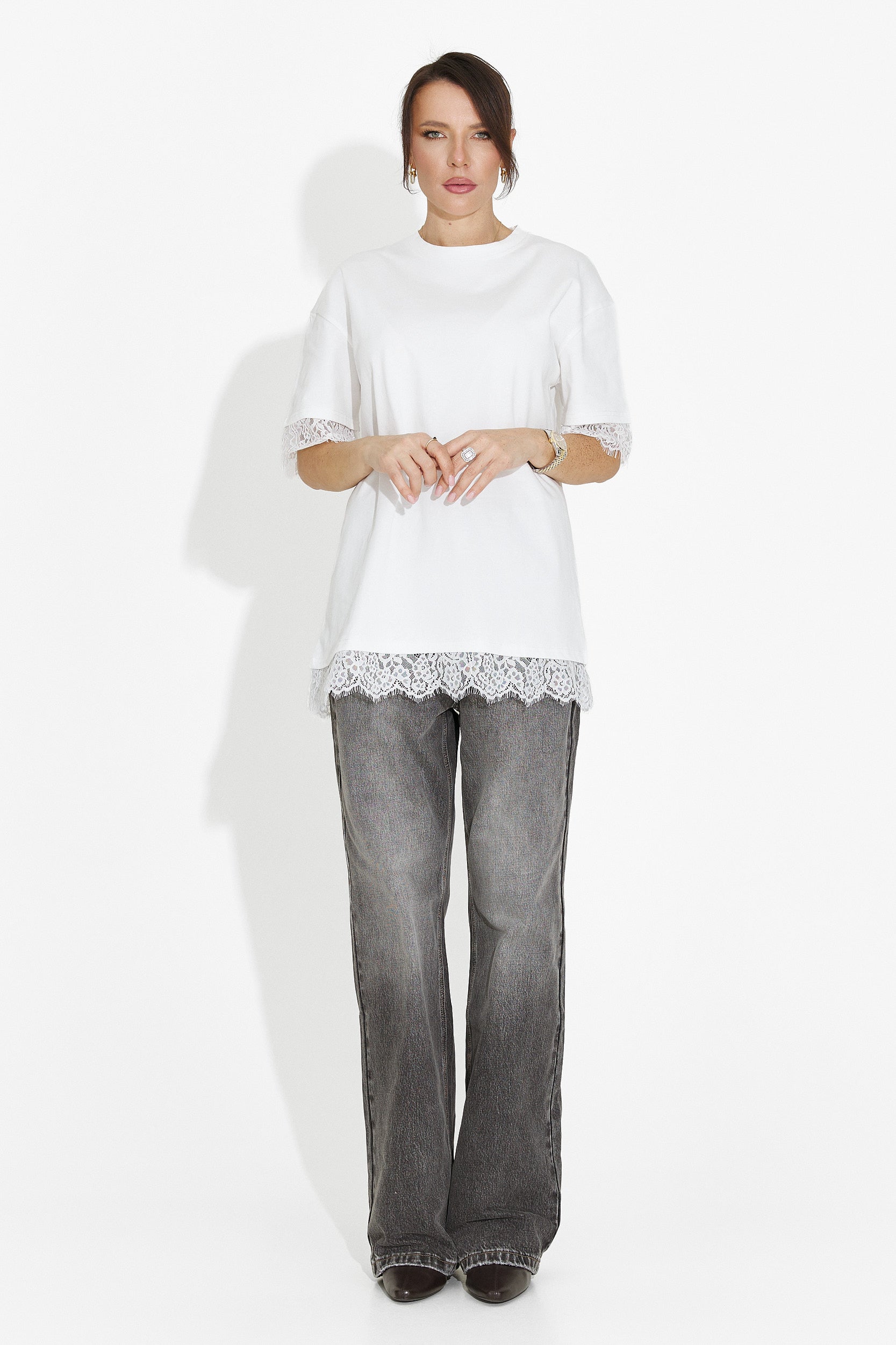 Γυναικείο casual λευκό μπλουζάκι Wilda Bogas