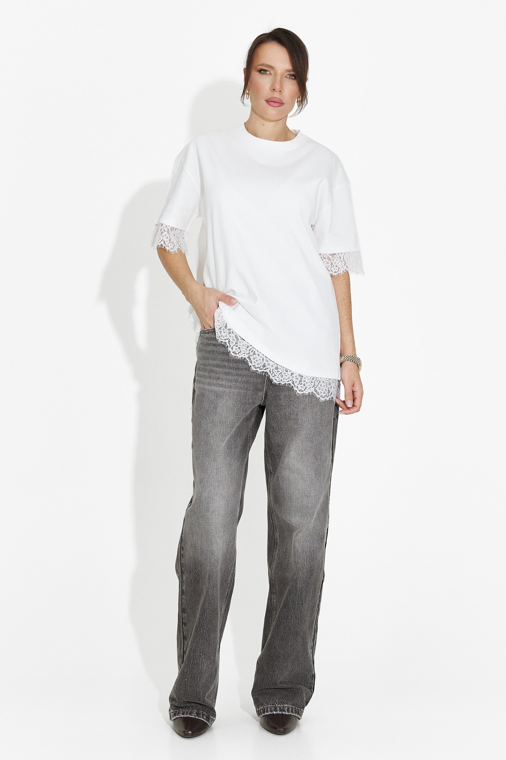 Γυναικείο casual λευκό μπλουζάκι Wilda Bogas