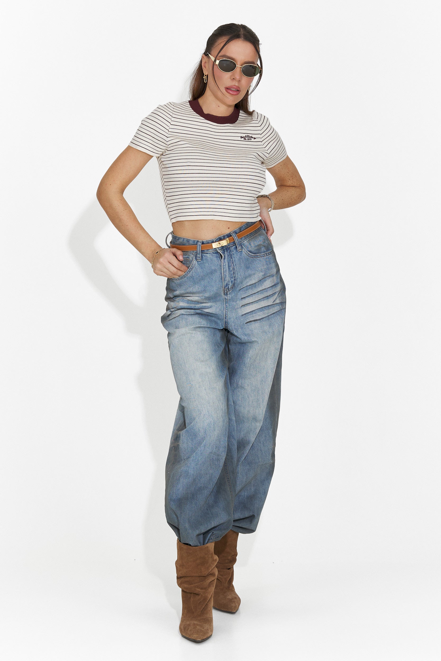 Casual beige ladies T-shirt Hainie Bogas