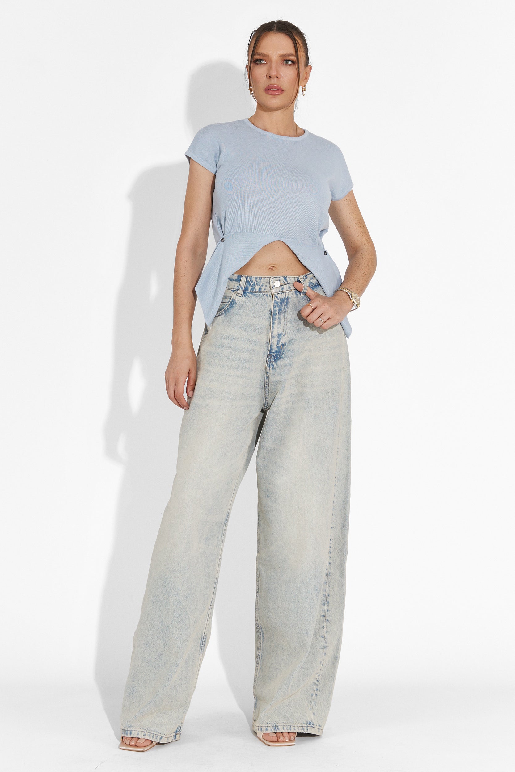 Casual t-shirt för damer blå Denisha Bogas