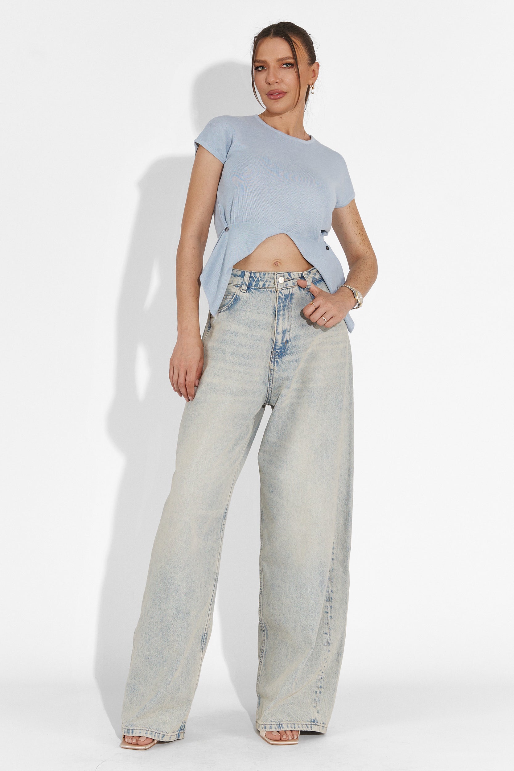 Casual t-shirt för damer blå Denisha Bogas