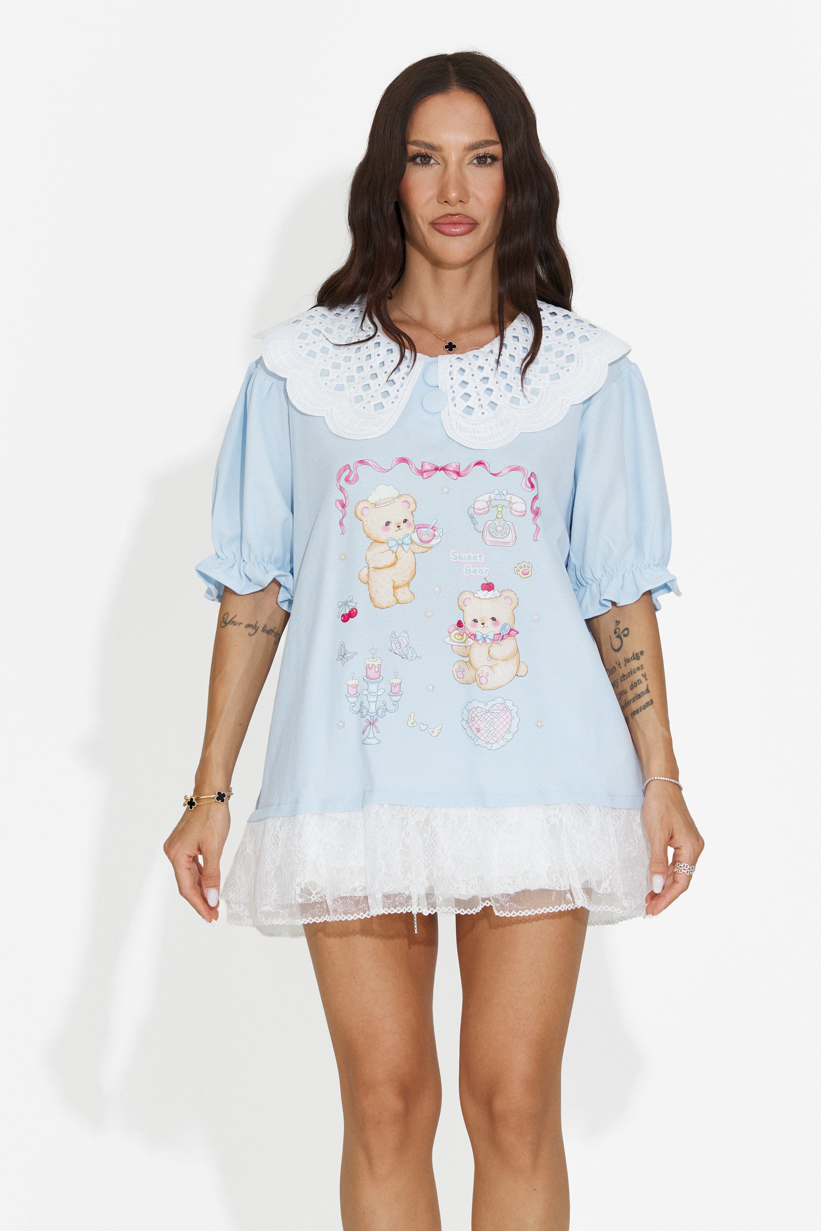 T-shirt femme casual bleu Olimia Bogas