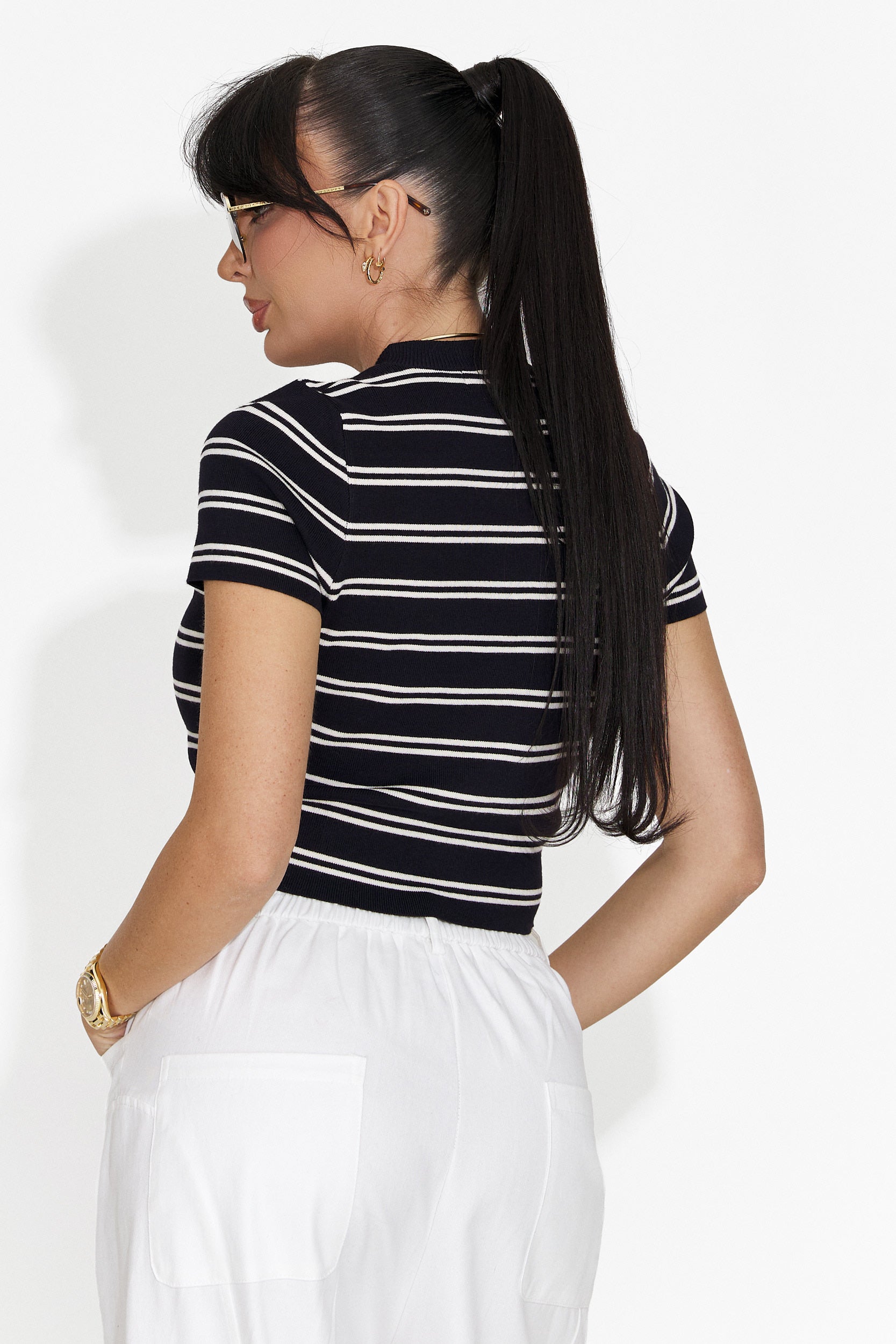 Yolandia Bogas Navy Blue Casual Women's T-shirt