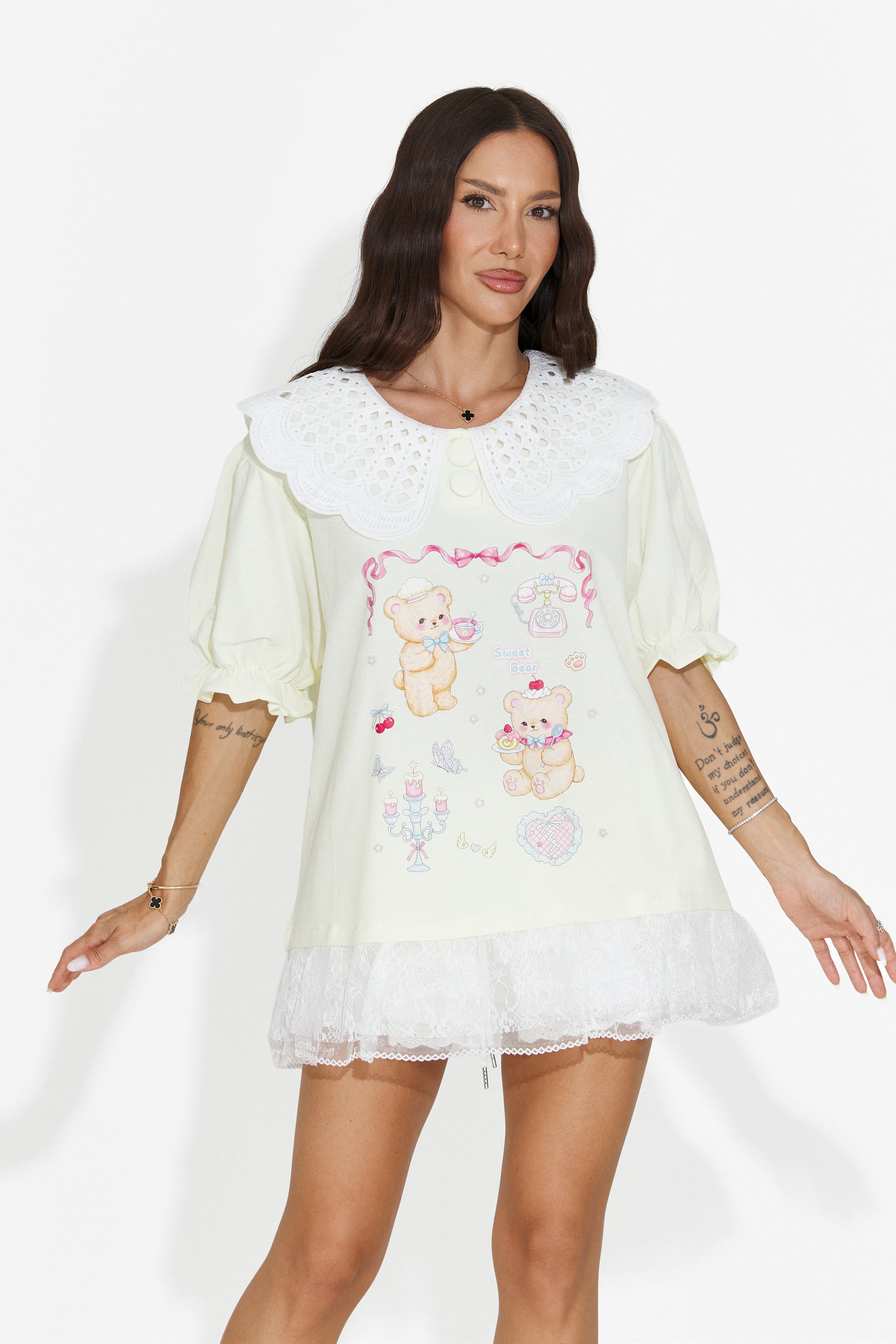 Women's casual yellow t-shirt Olimia Bogas