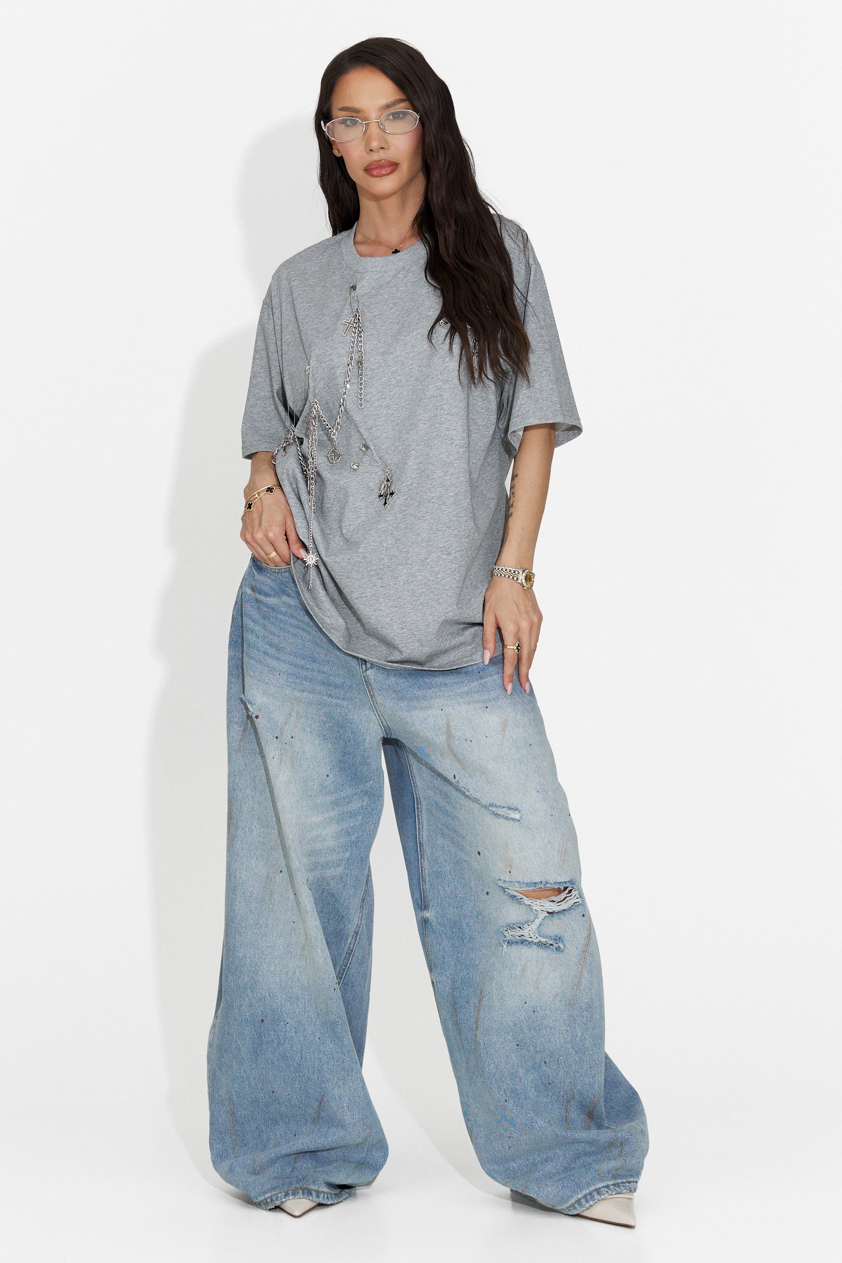 Kohleria Bogas Casual Grey Ladies T-Shirt