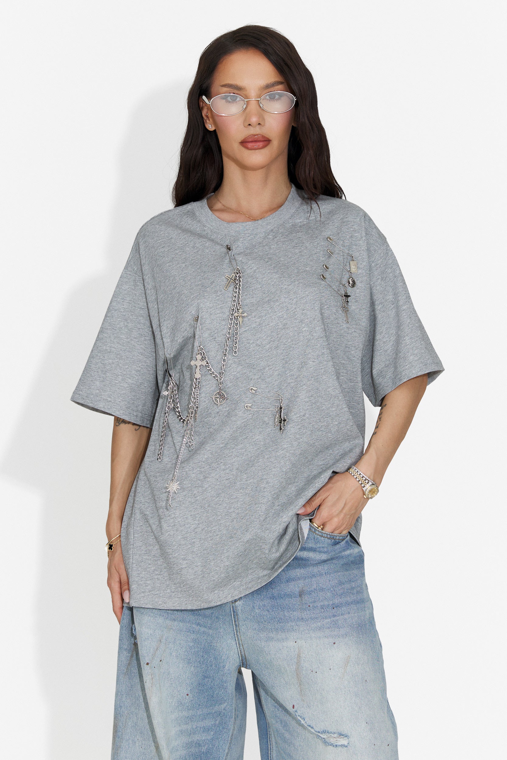 Kohleria Bogas Casual Grey Ladies T-Shirt