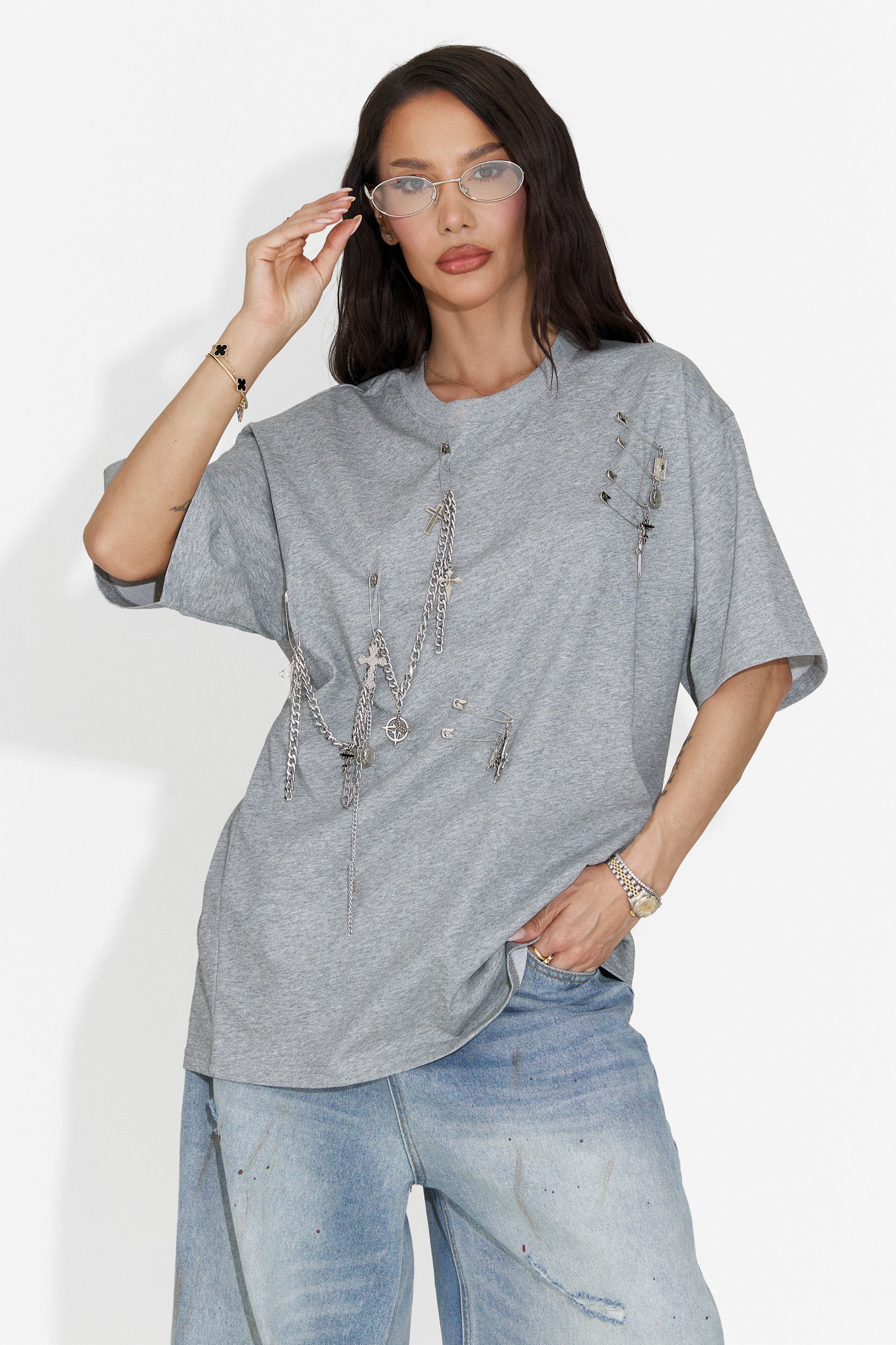 Kohleria Bogas Casual Grey Ladies T-Shirt