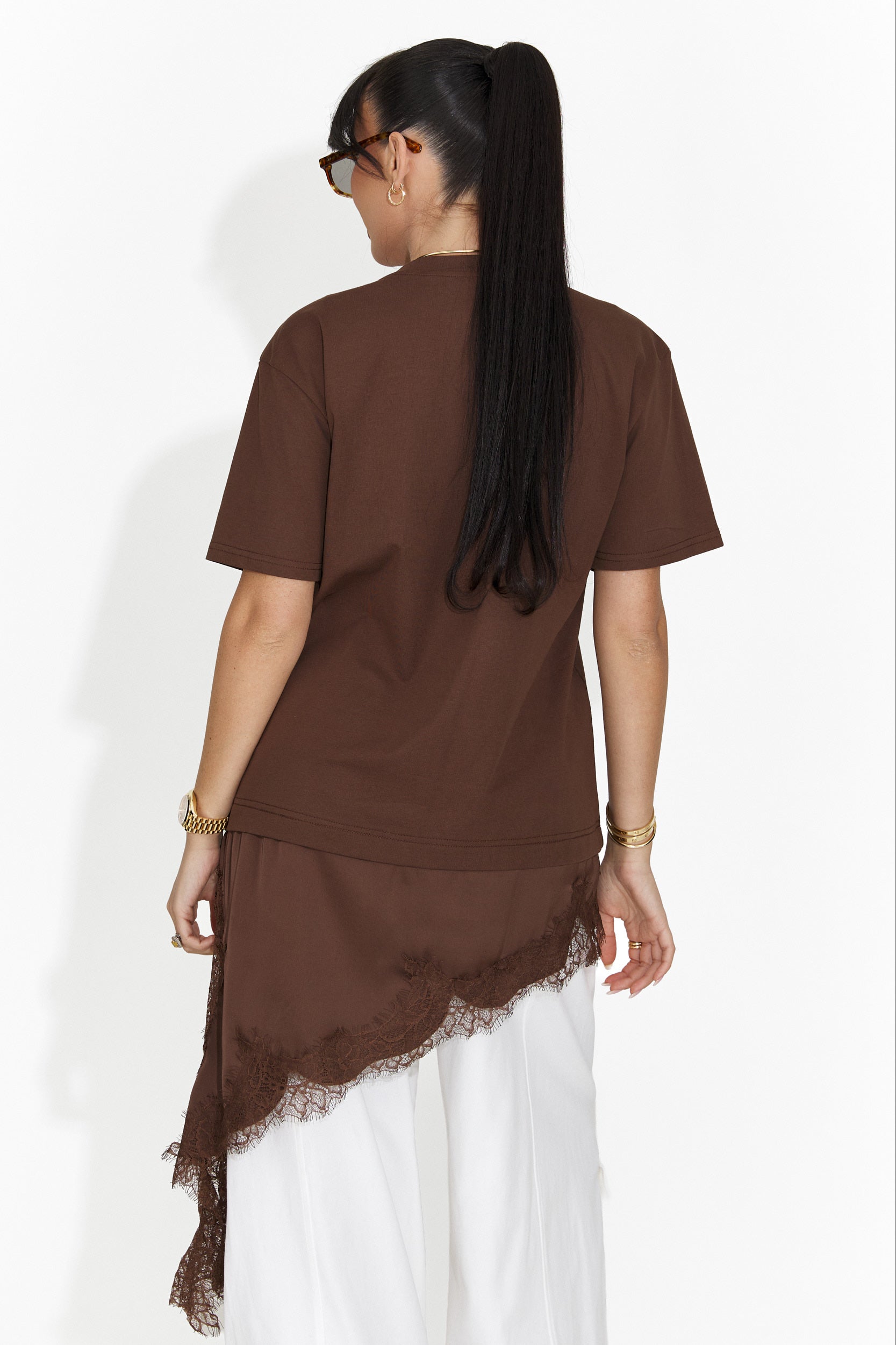 Women's casual brown t-shirt Arkana Bogas