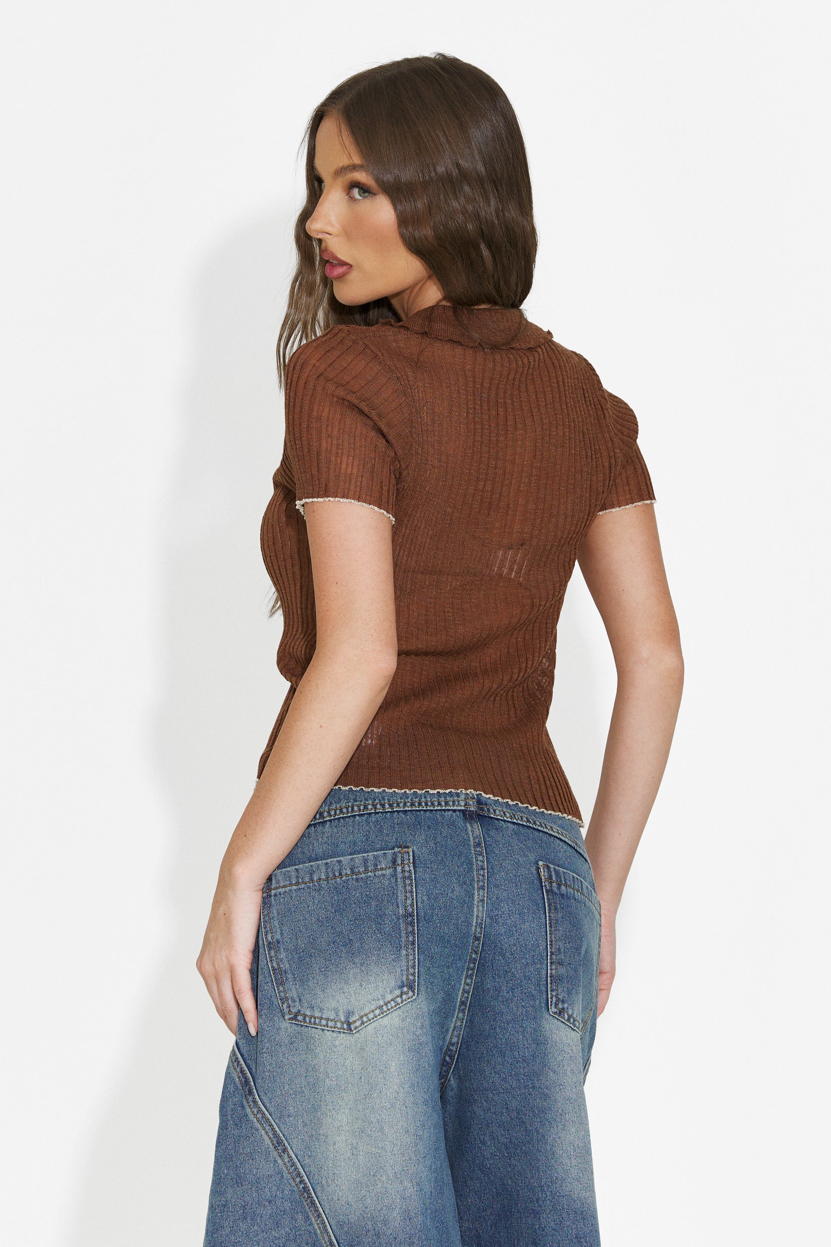 Women's casual brown t-shirt Cecinia Bogas