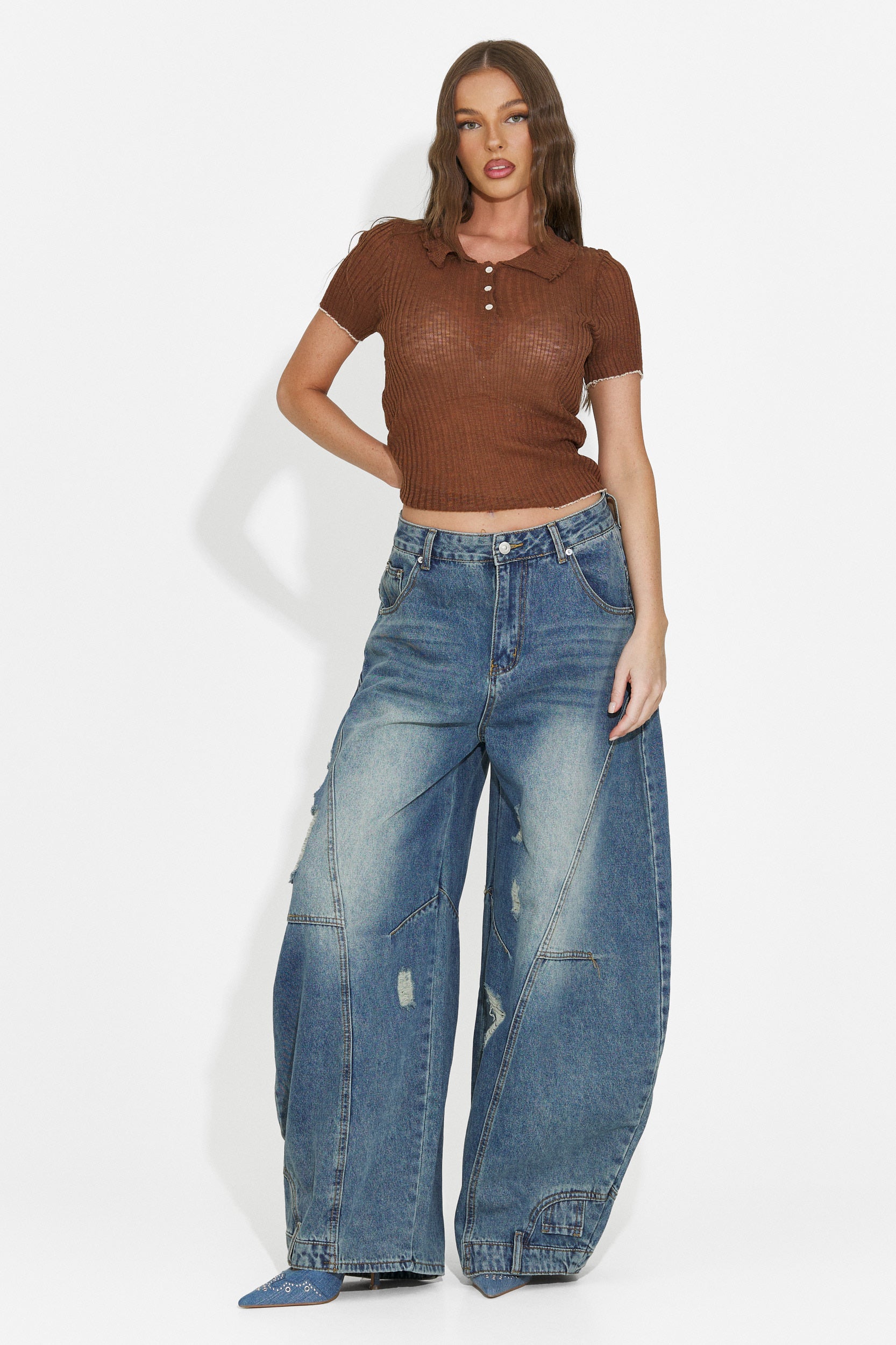Women's casual brown t-shirt Cecinia Bogas