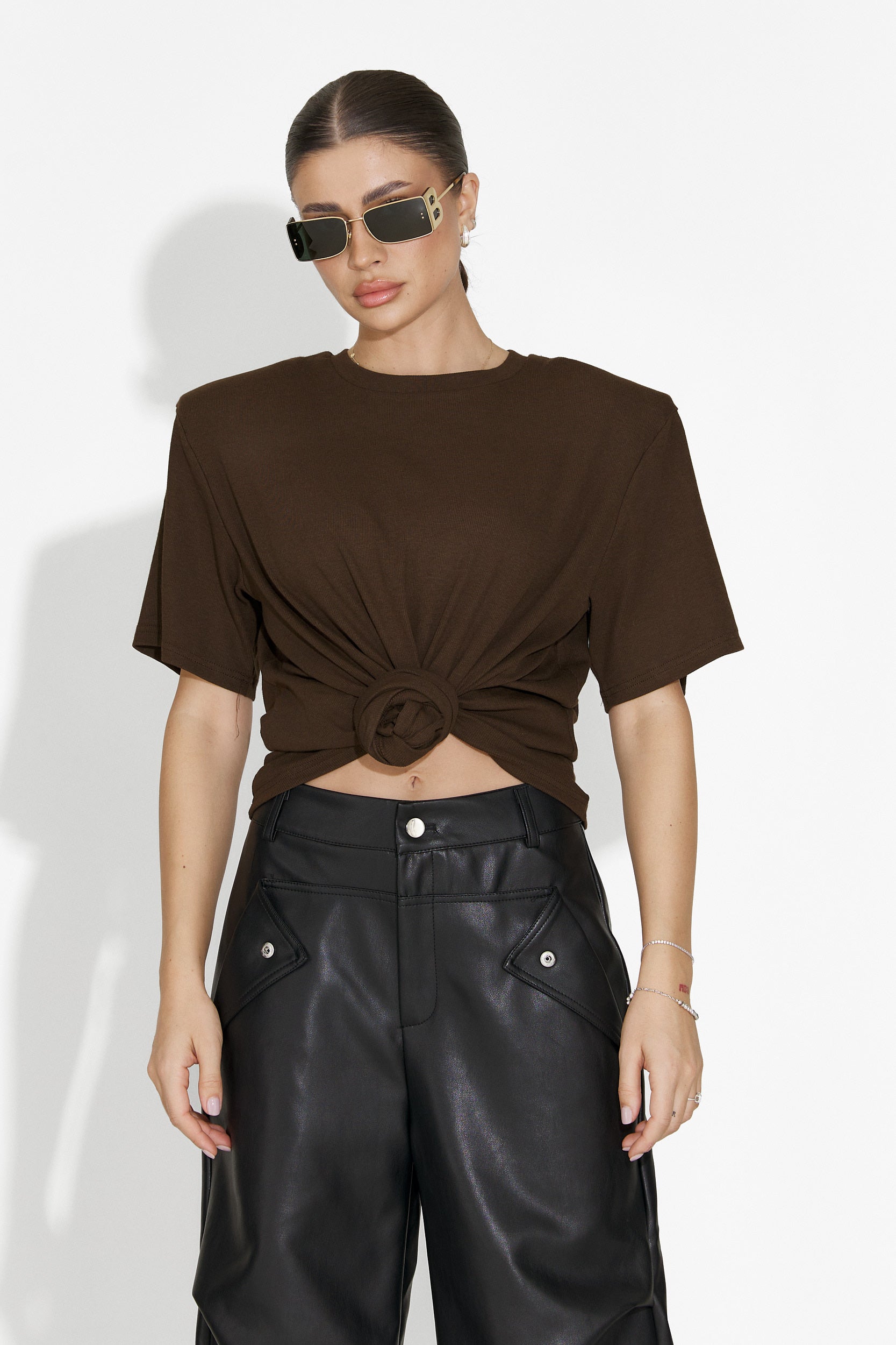 Norelia Bogas Casual Brown Ladies T-shirt