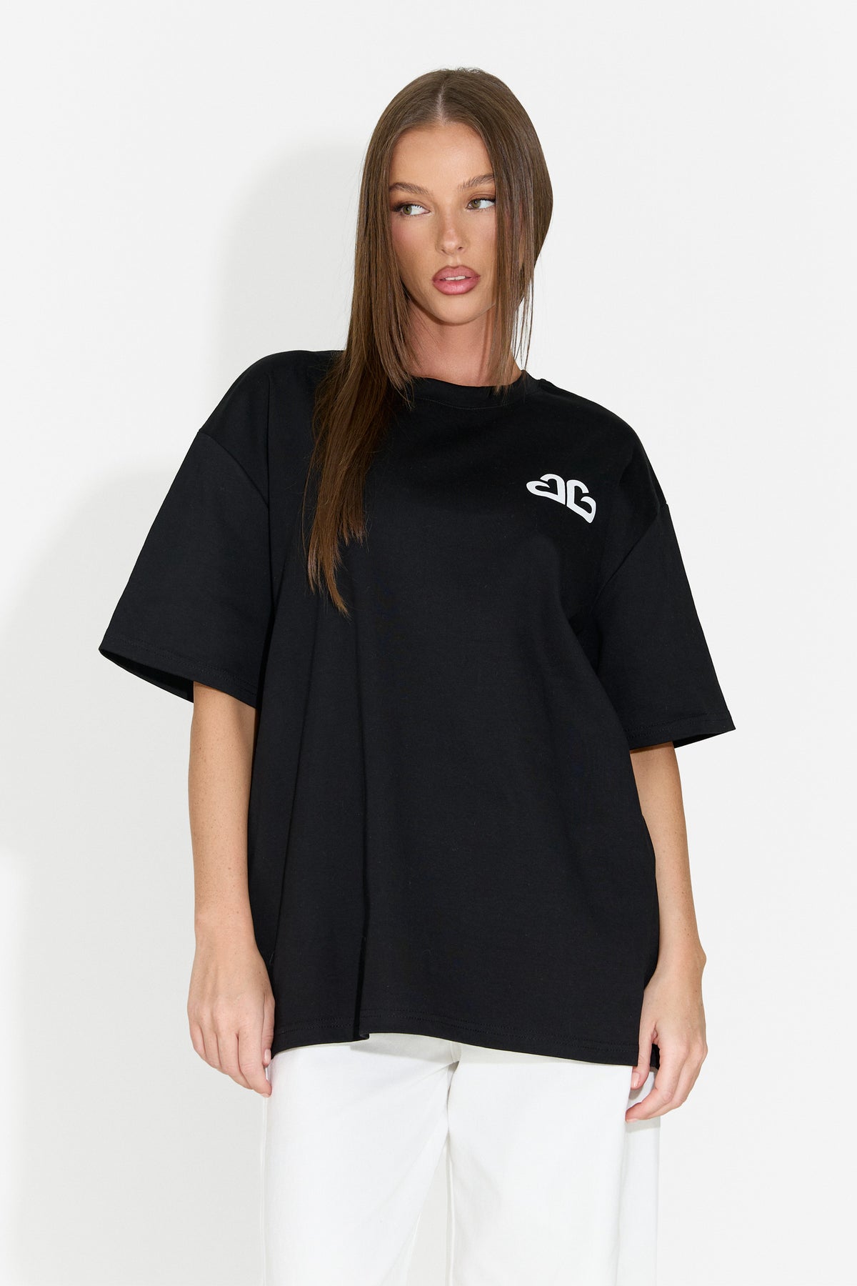 Women's casual black T-shirt Abdias Bogas
