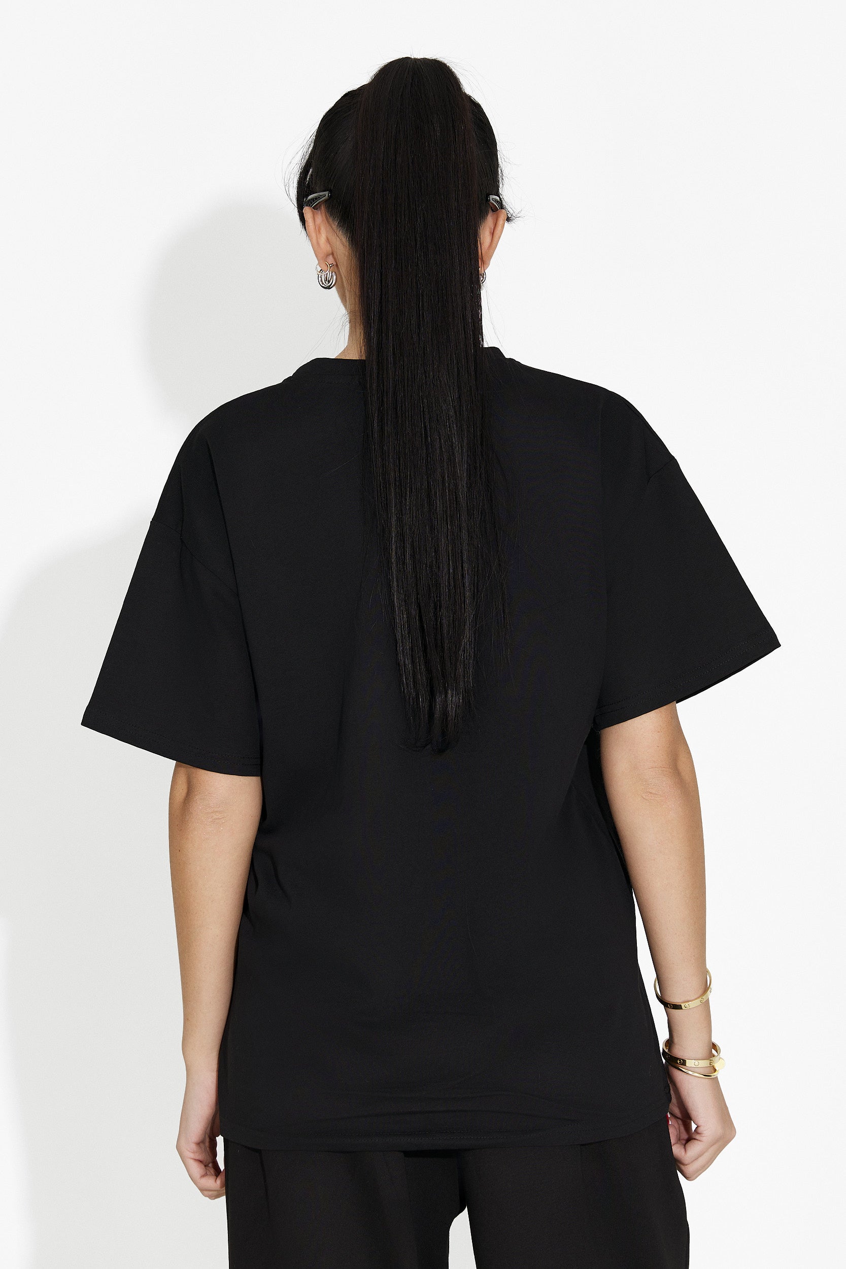 Camiseta mujer casual negra Arilea Bogas