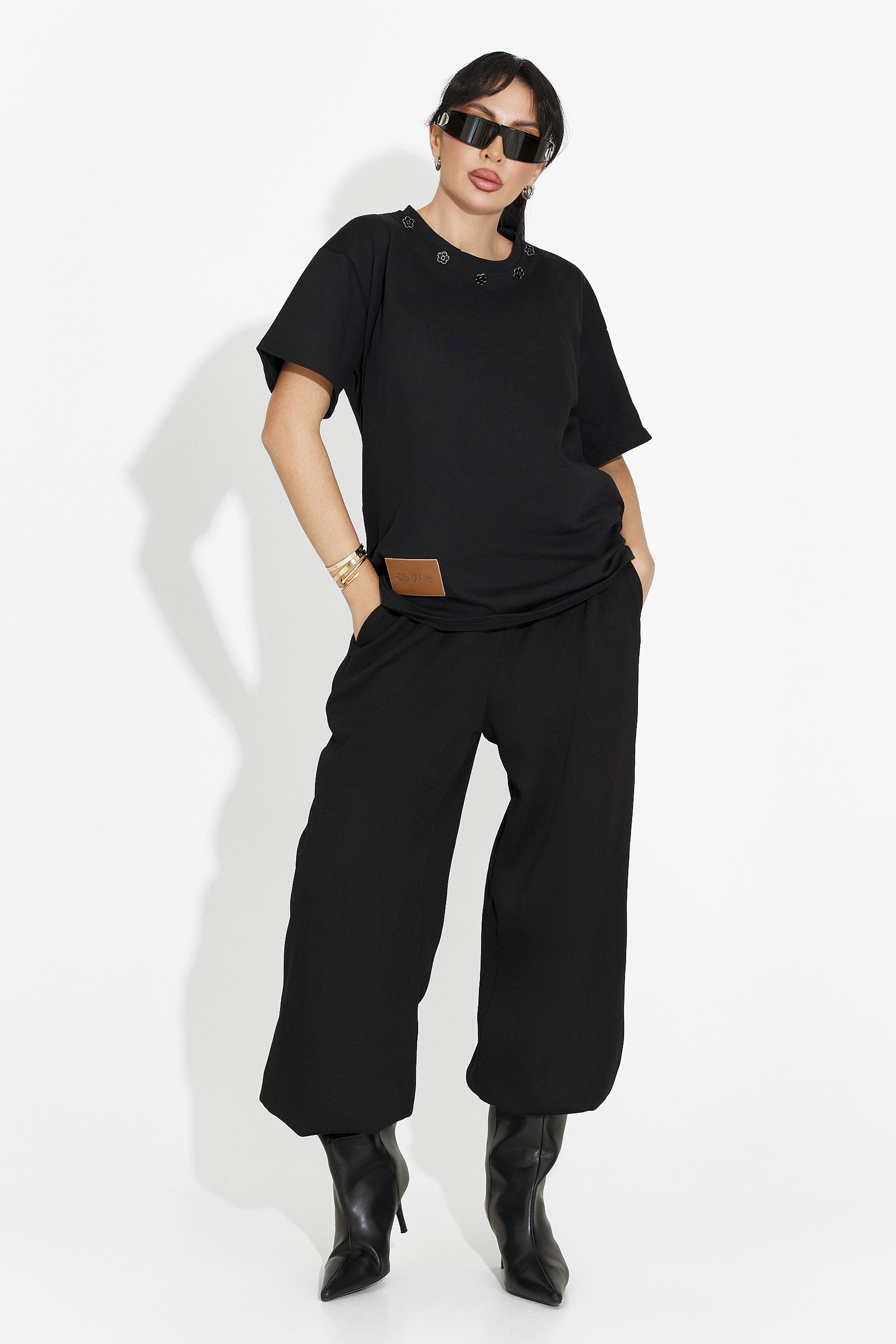 Camiseta mujer casual negra Arilea Bogas