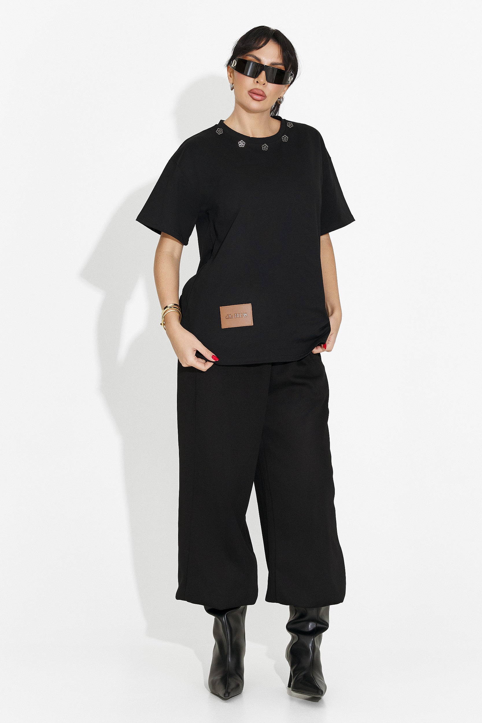 Camiseta mujer casual negra Arilea Bogas