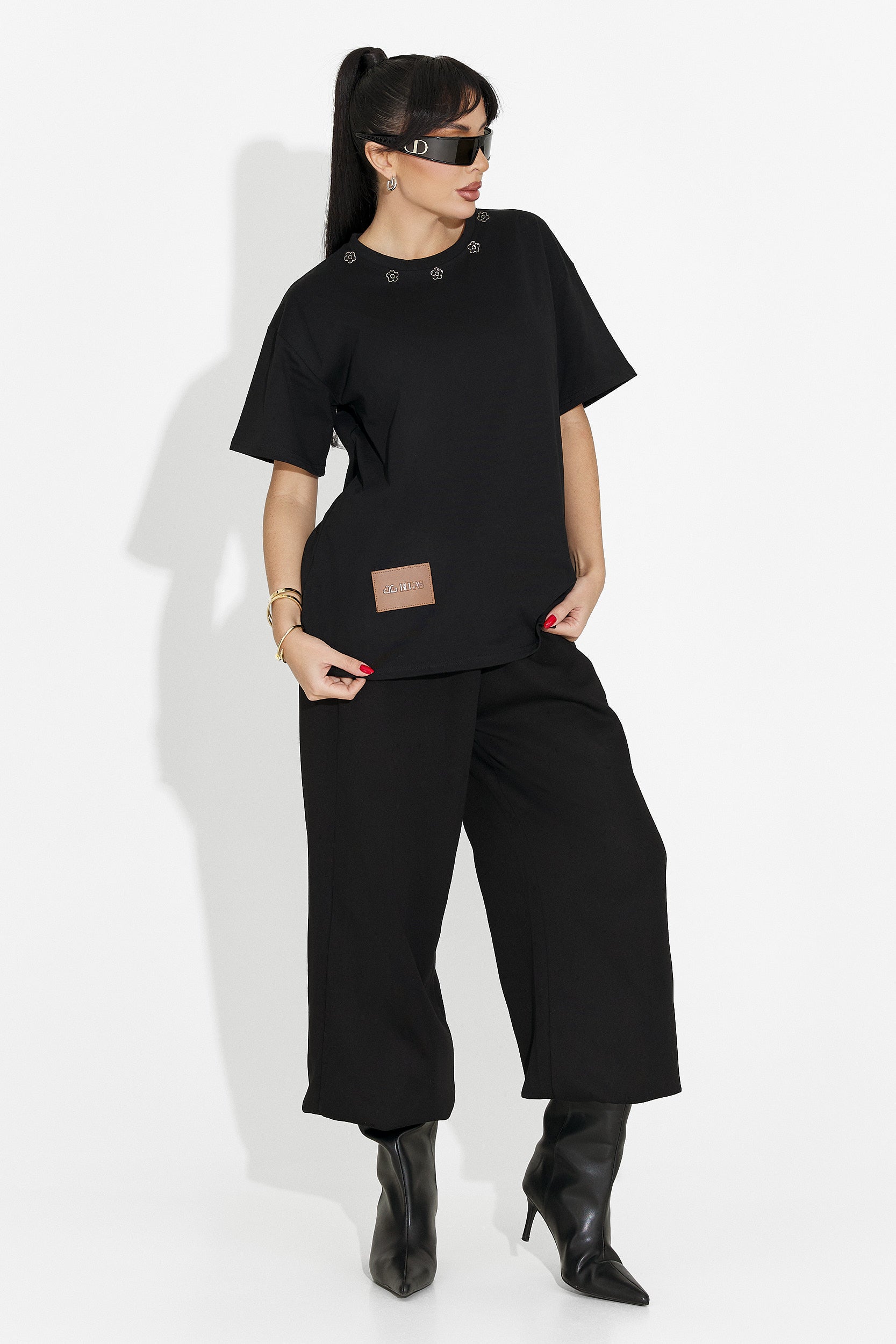 Camiseta mujer casual negra Arilea Bogas