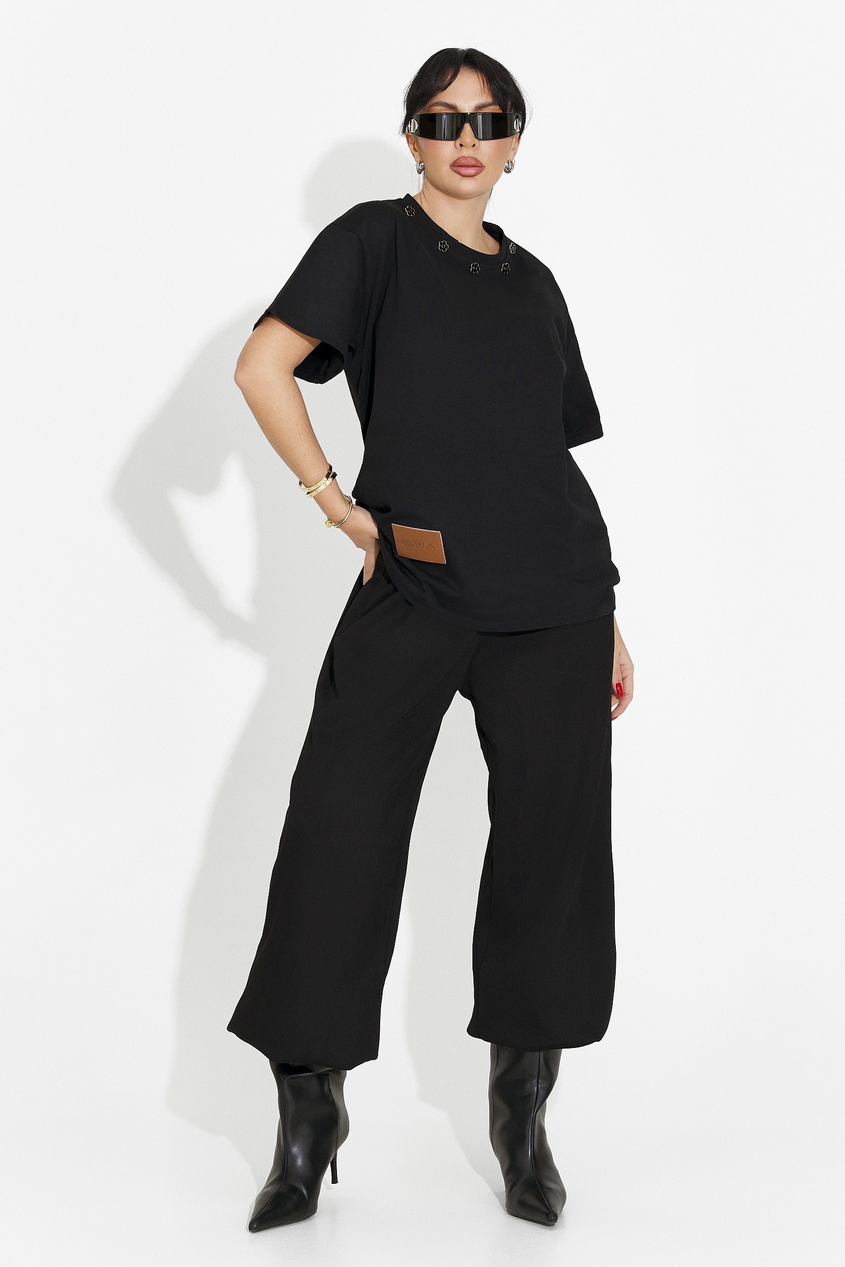 Camiseta mujer casual negra Arilea Bogas