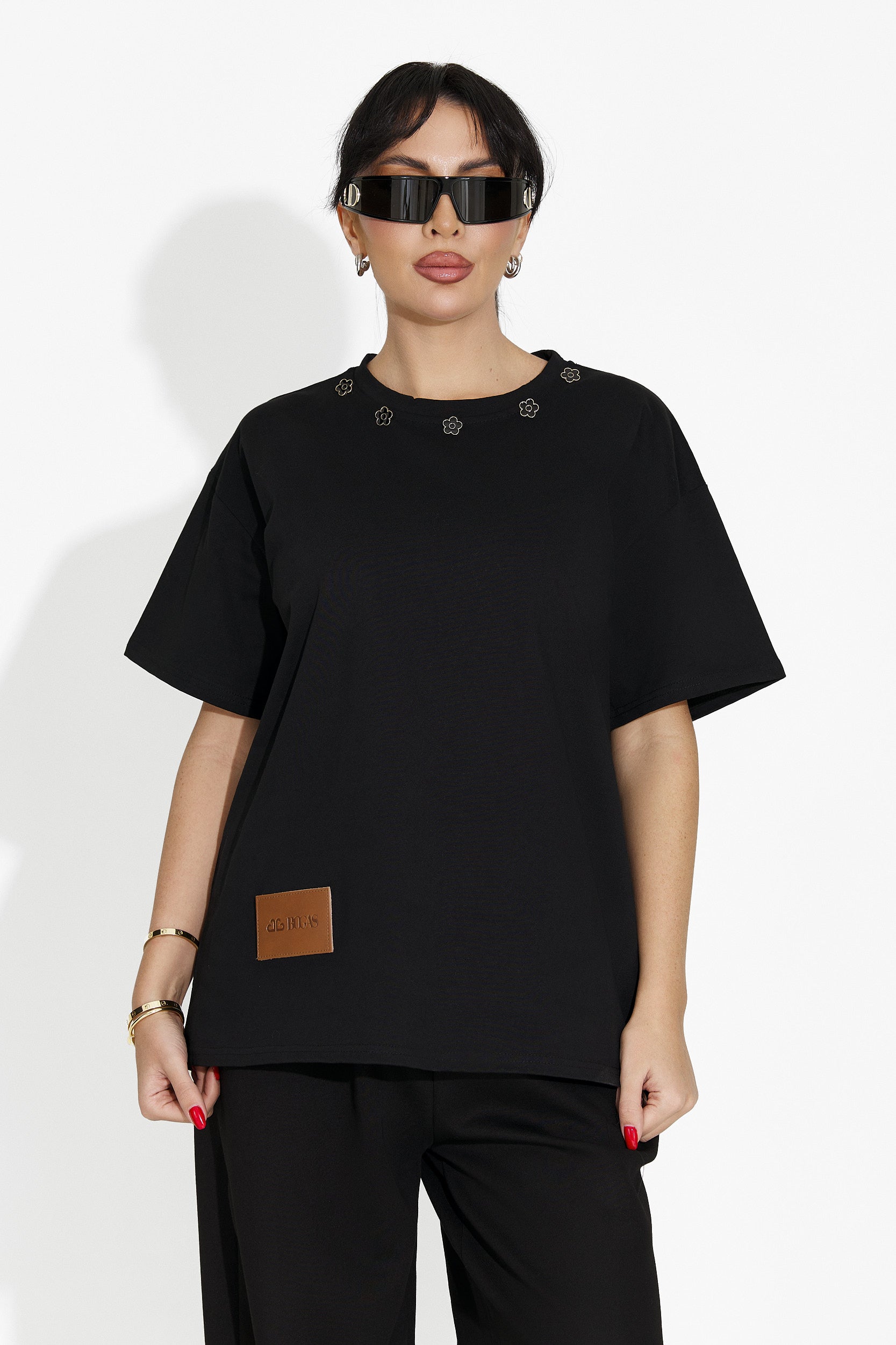 Camiseta mujer casual negra Arilea Bogas