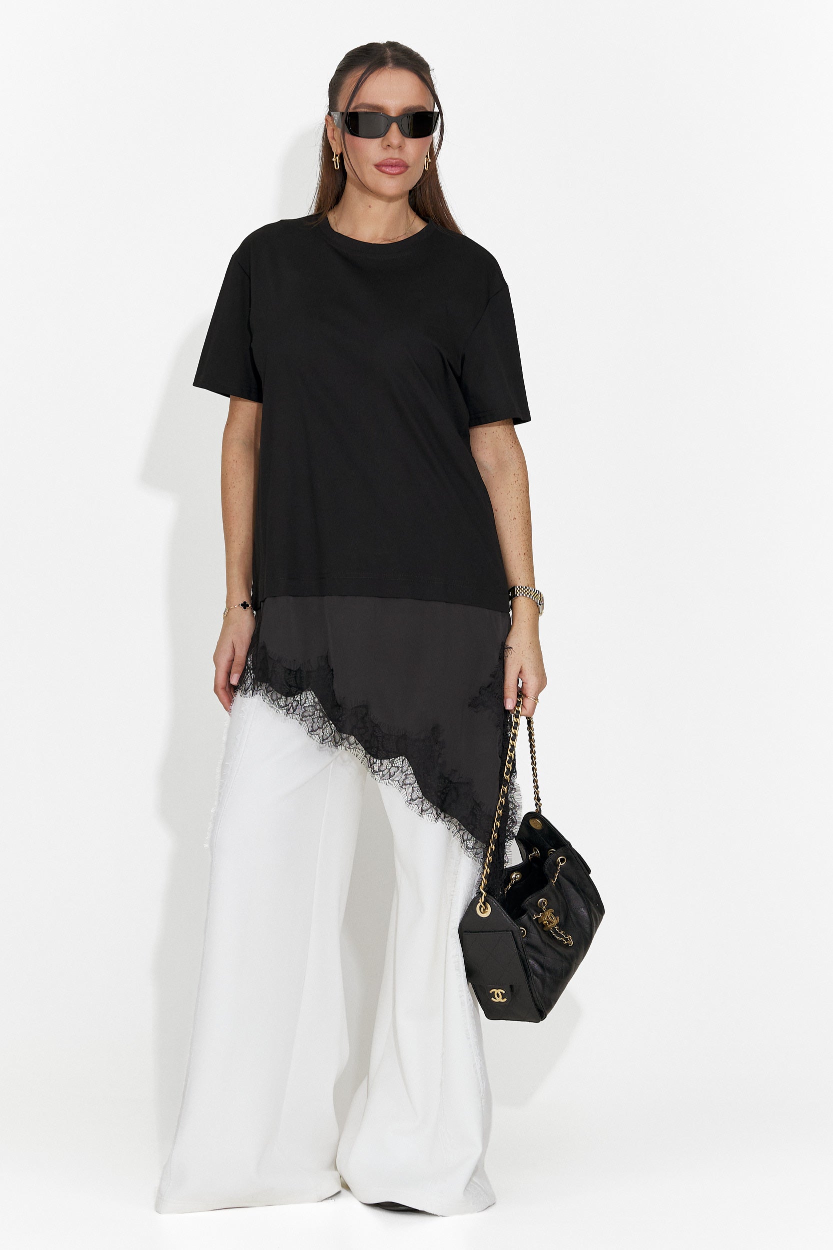 Women's casual black t-shirt Arkana Bogas