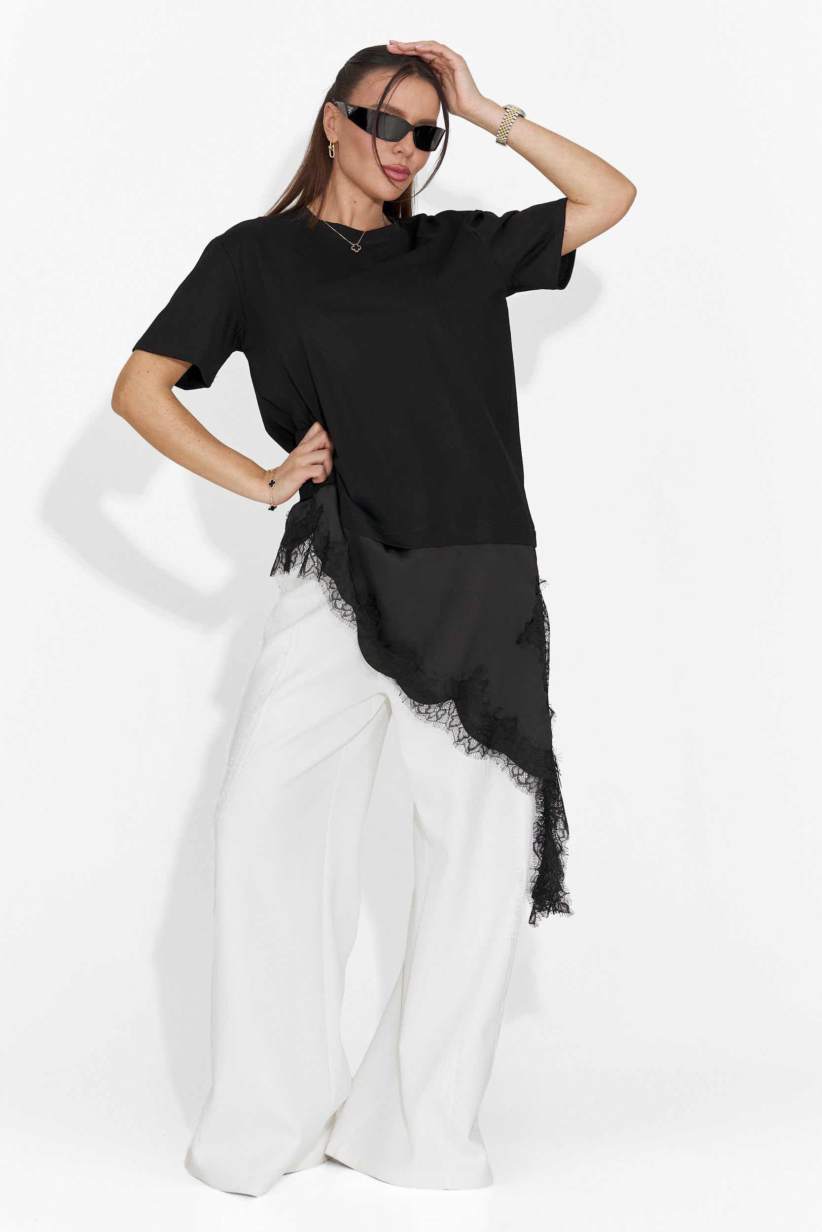 Women's casual black t-shirt Arkana Bogas