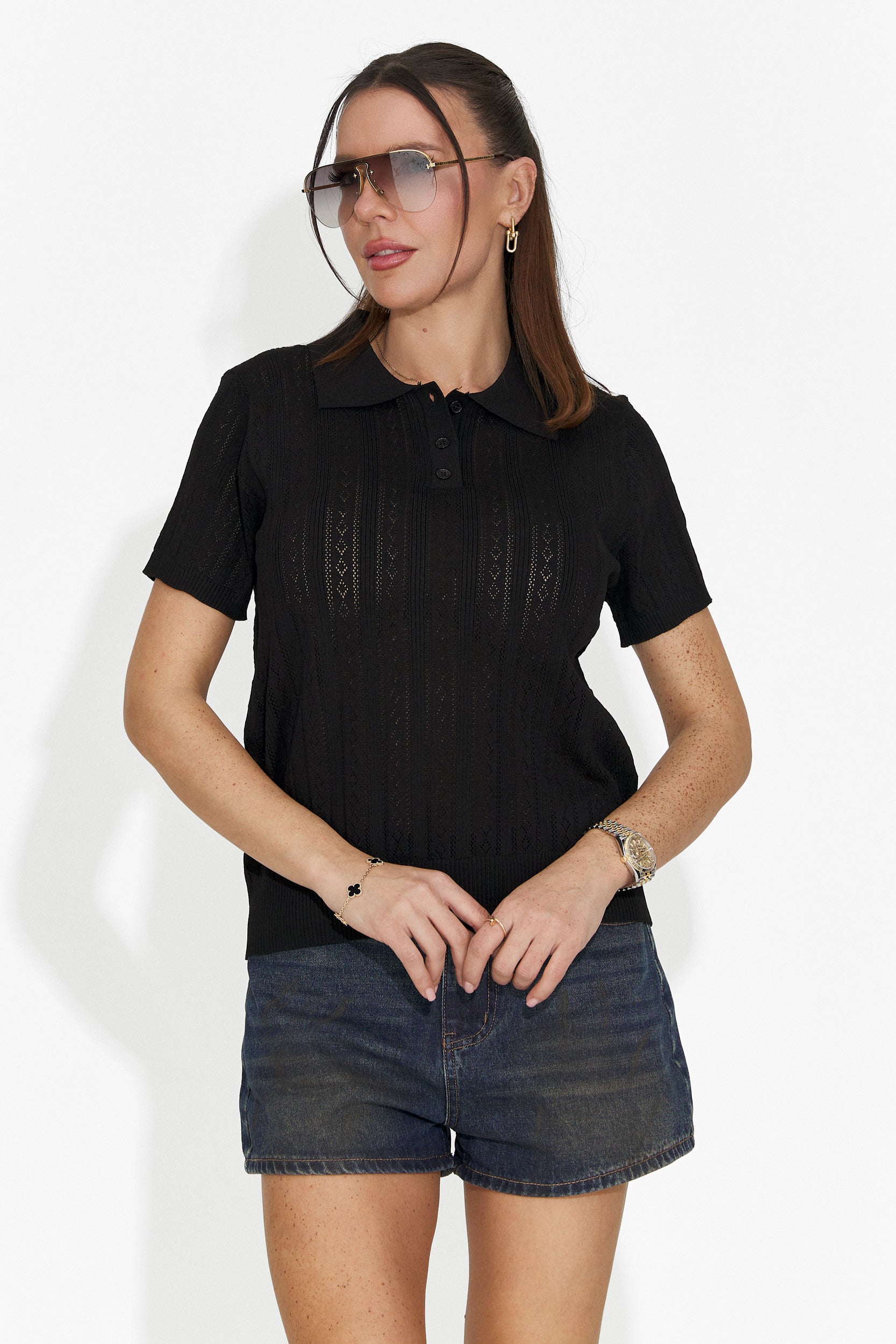 Women's casual black t-shirt Nerida Bogas