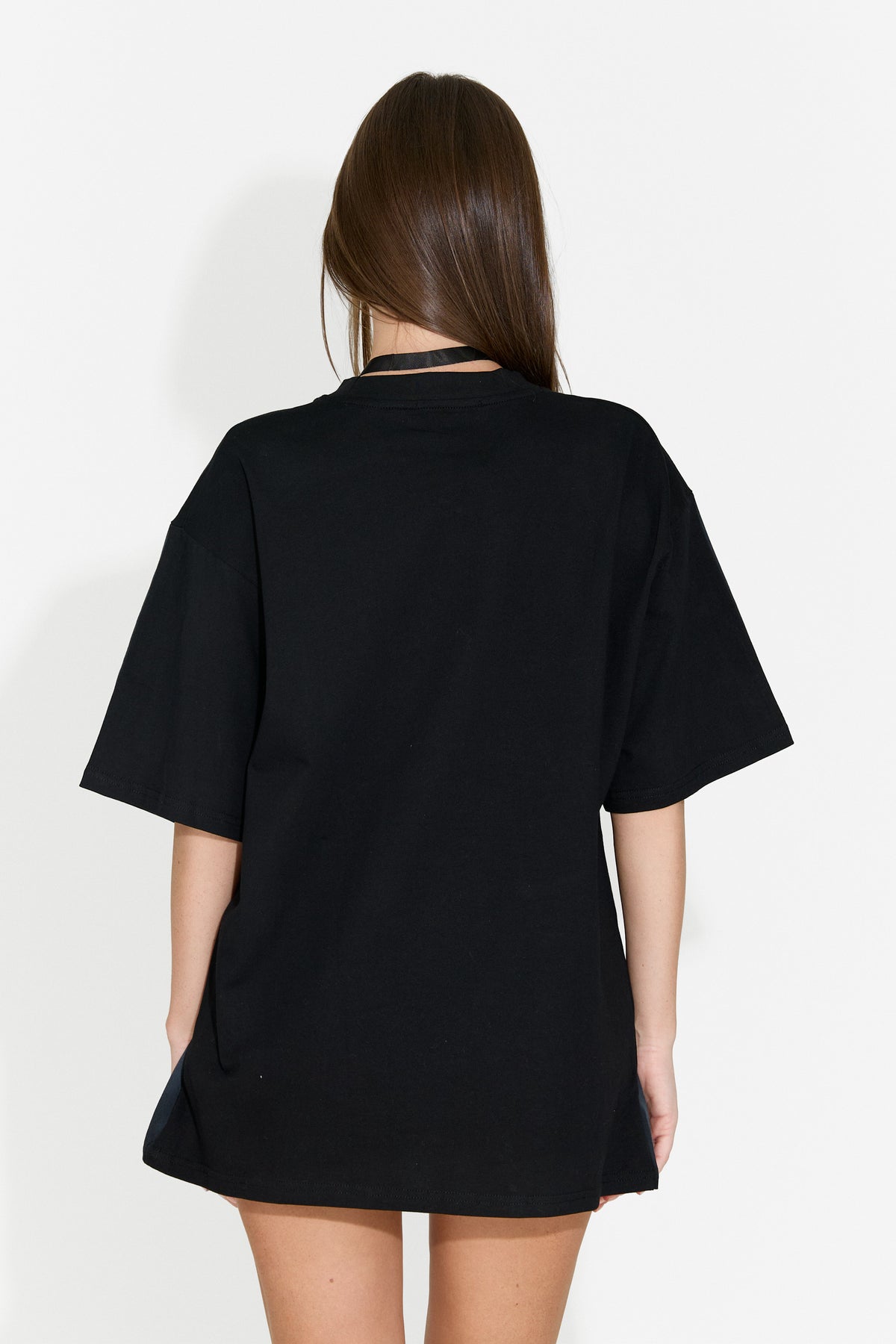Women's casual black T-shirt Ordera Bogas
