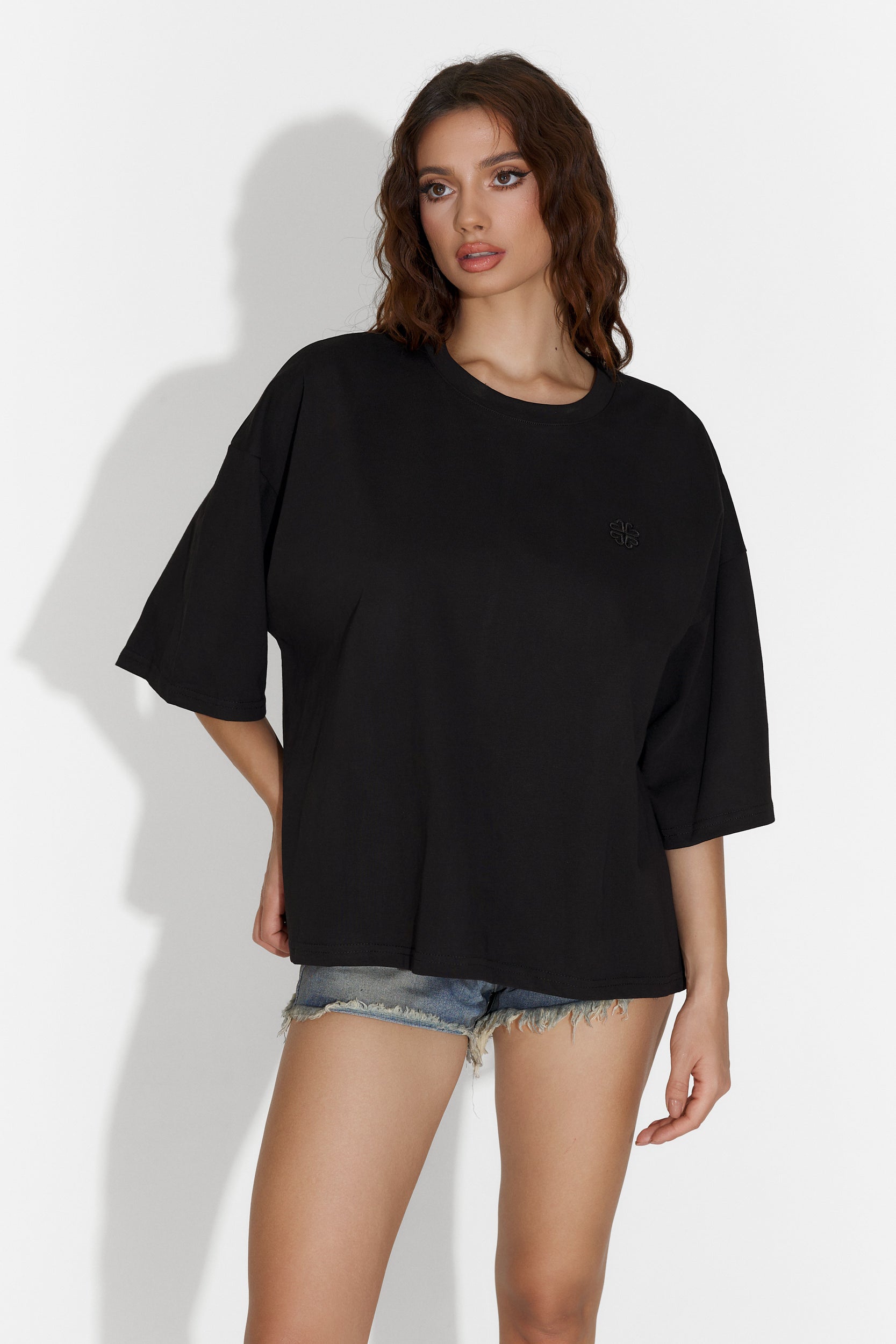 Women's casual black t-shirt Philip Bogas