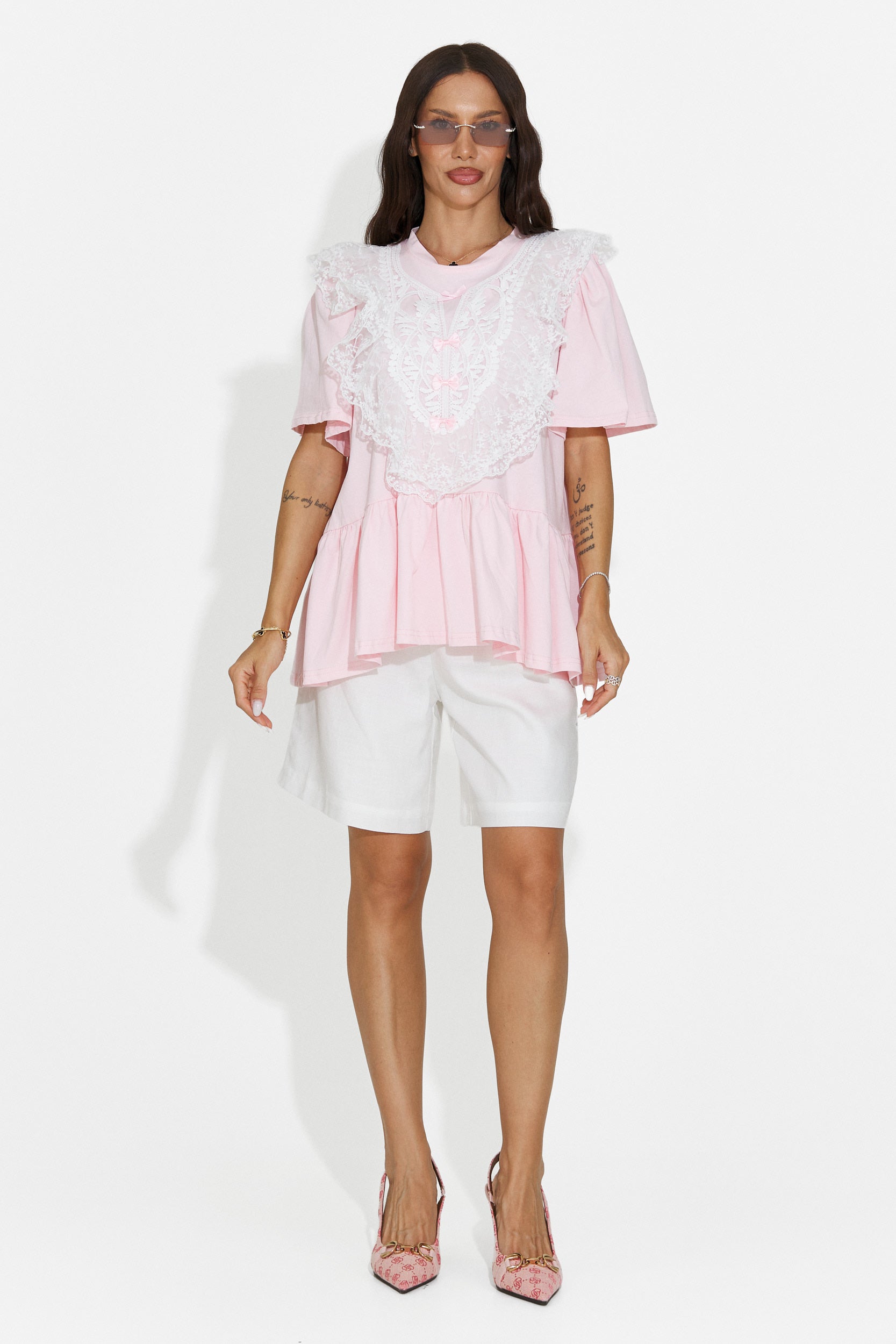 Women's casual pink t-shirt Besana Bogas