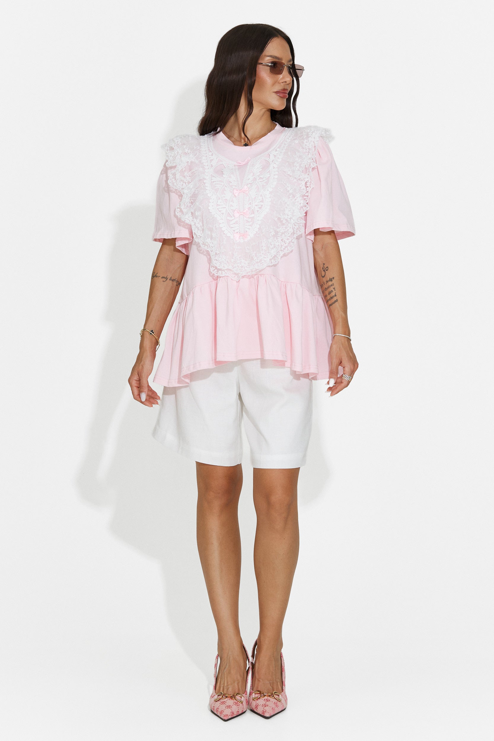 Women's casual pink t-shirt Besana Bogas