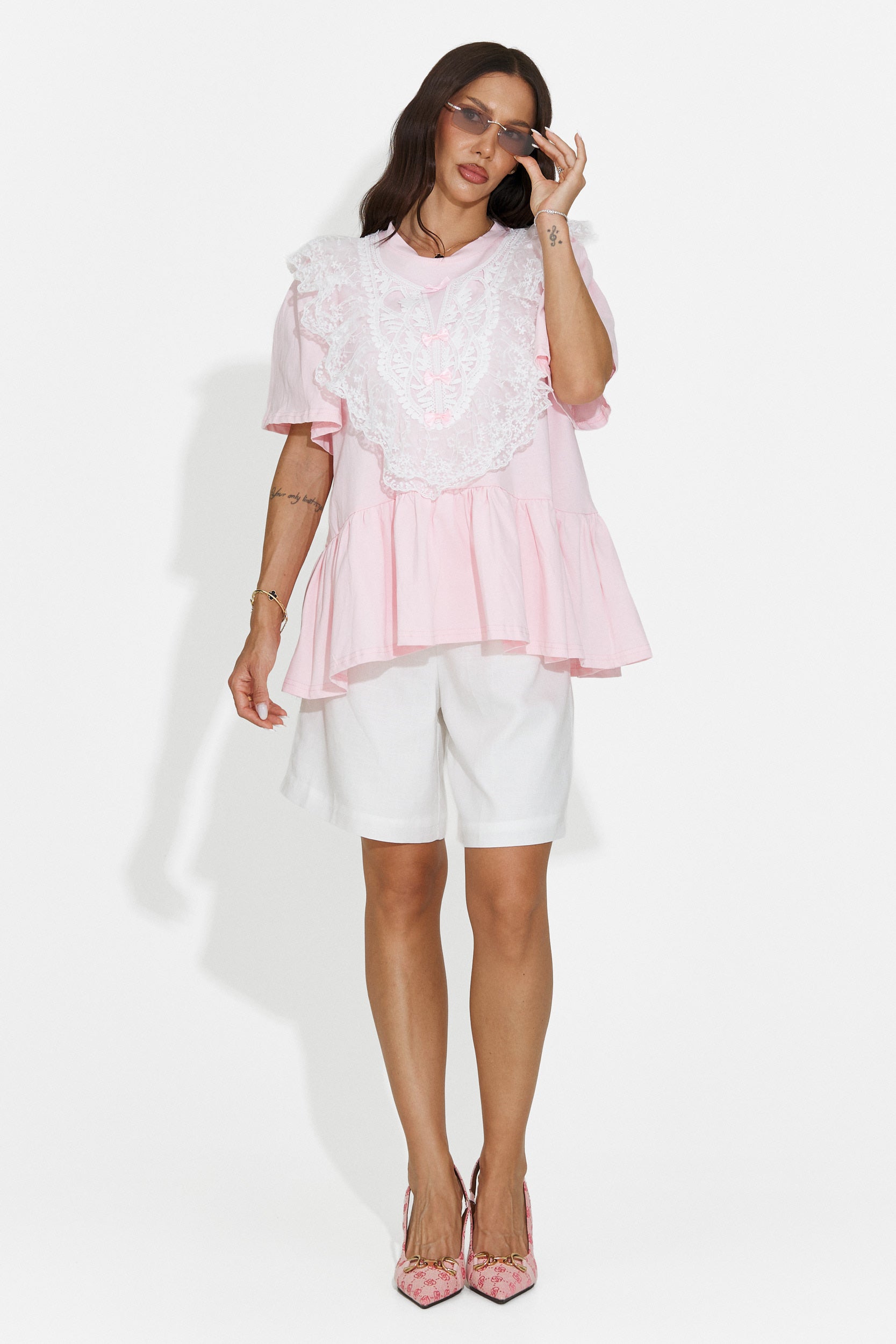 Women's casual pink t-shirt Besana Bogas