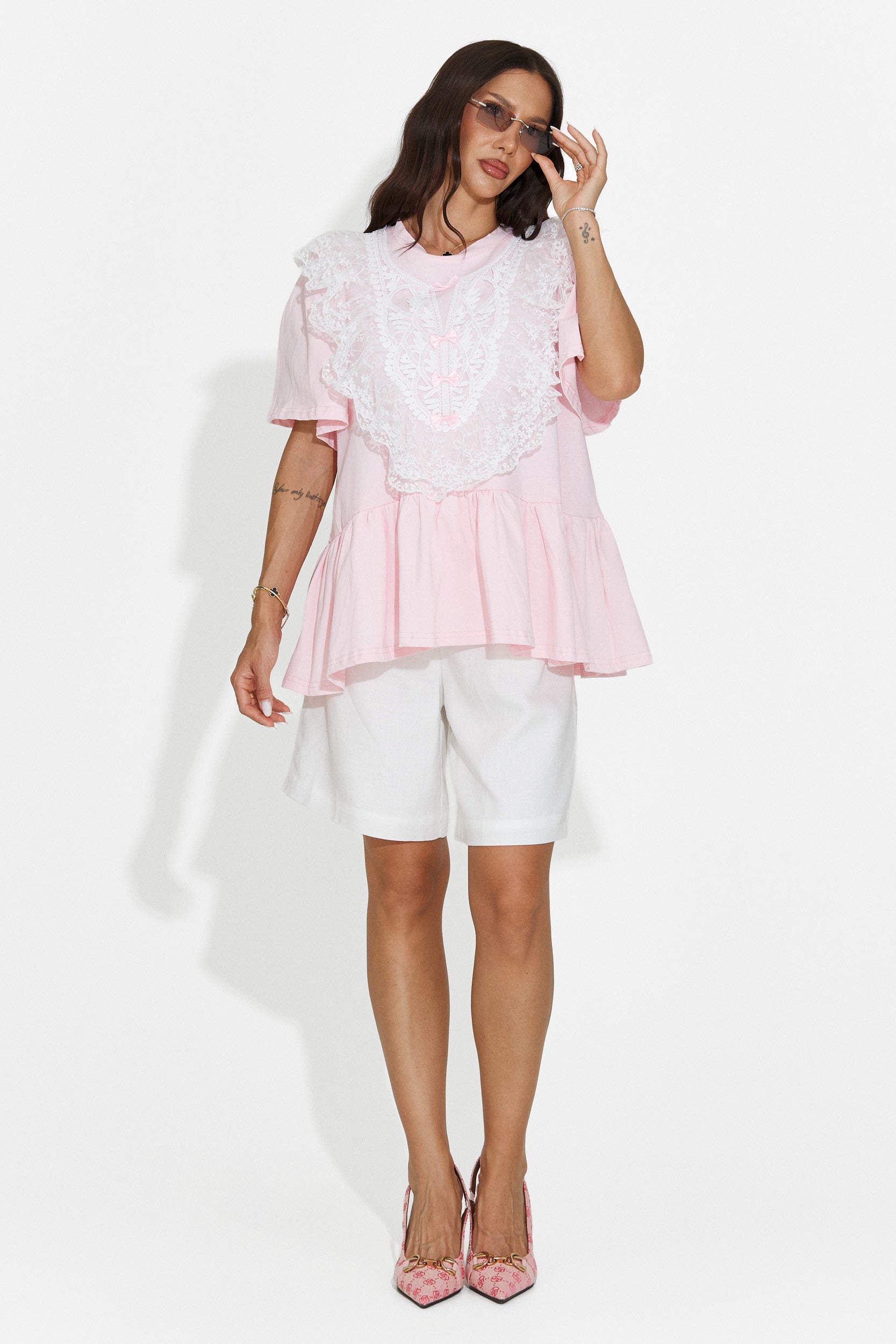 Women's casual pink t-shirt Besana Bogas