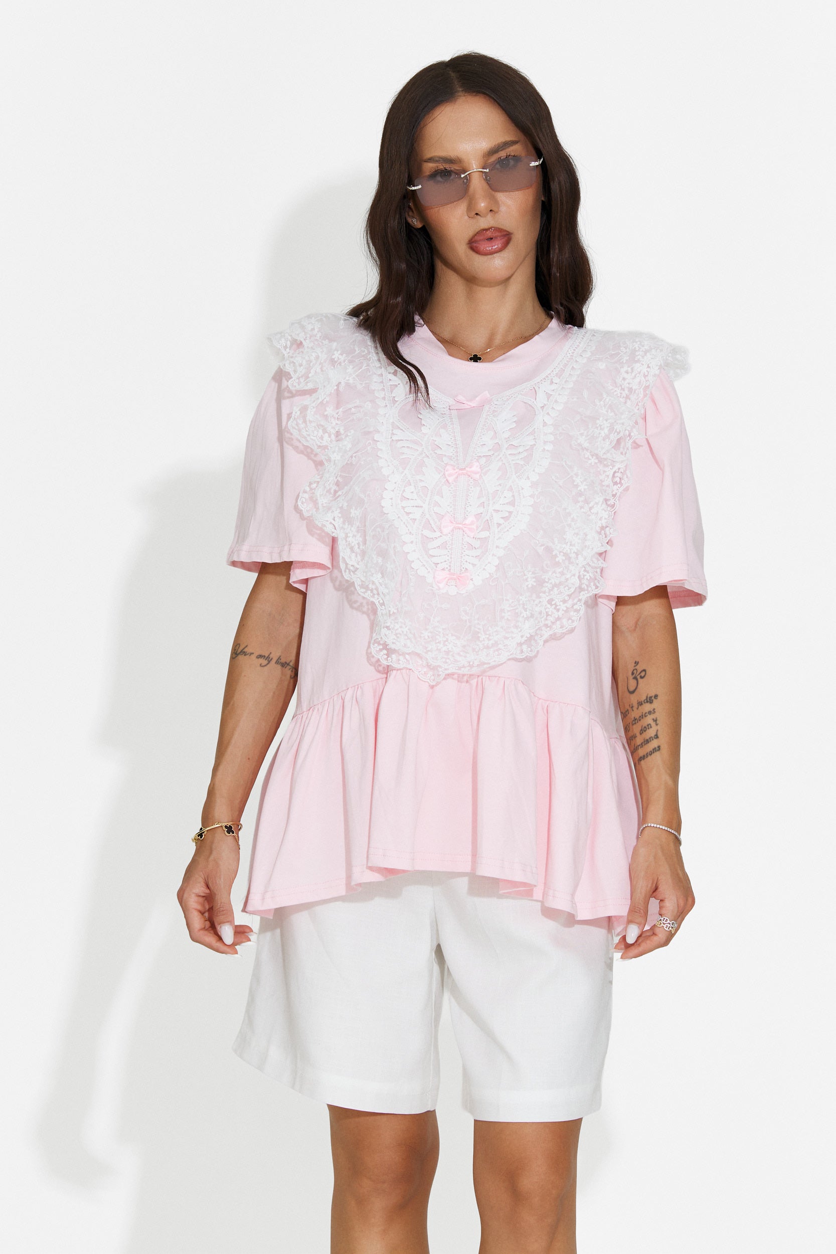 Women's casual pink t-shirt Besana Bogas