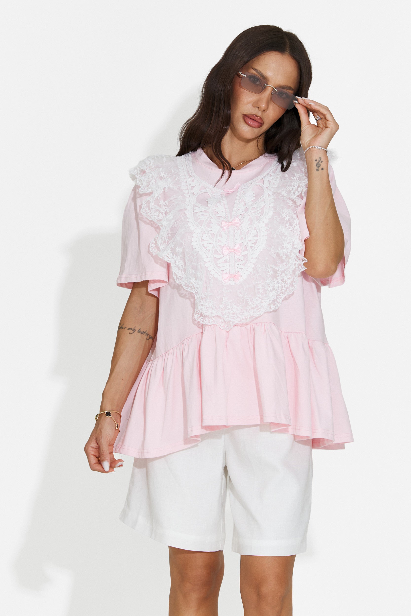 Women's casual pink t-shirt Besana Bogas