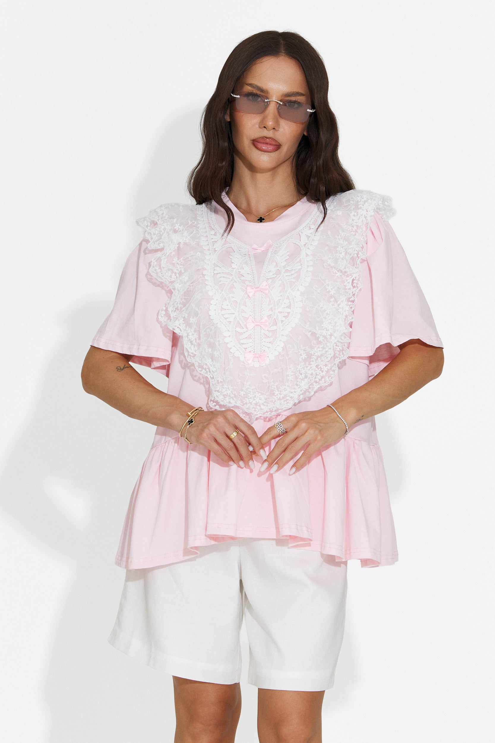 Women's casual pink t-shirt Besana Bogas