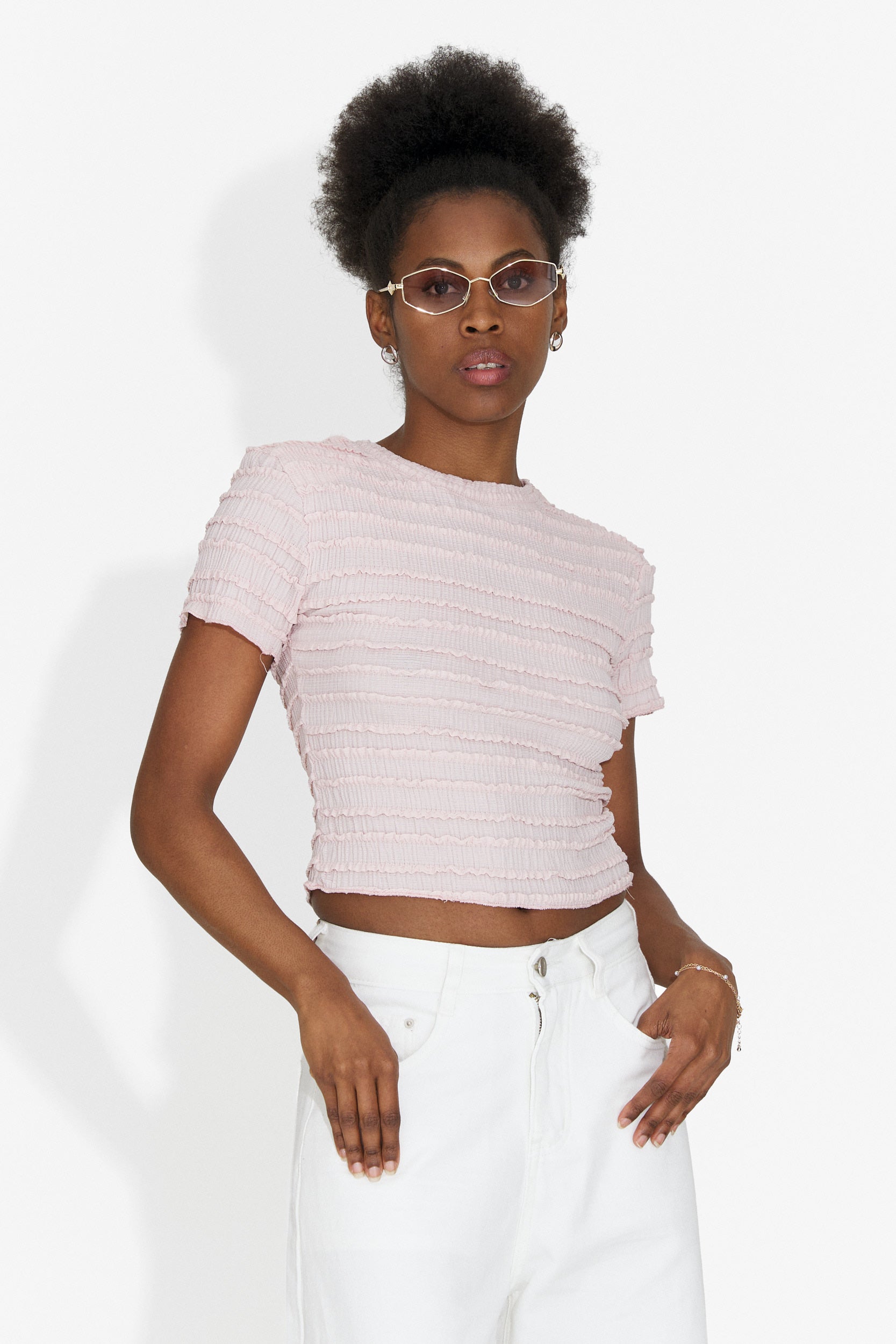 T-shirt Rose Décontracté pour Dames de Versala Bogas