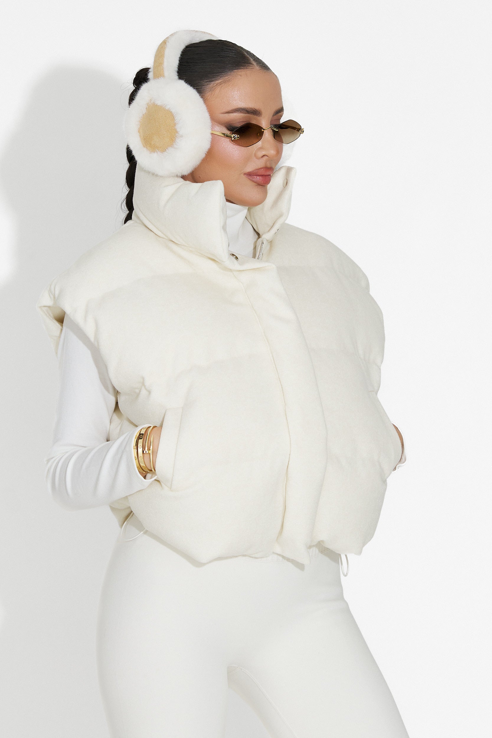 Γυναικείο γιλέκο casual μπεζ Cendira Bogas