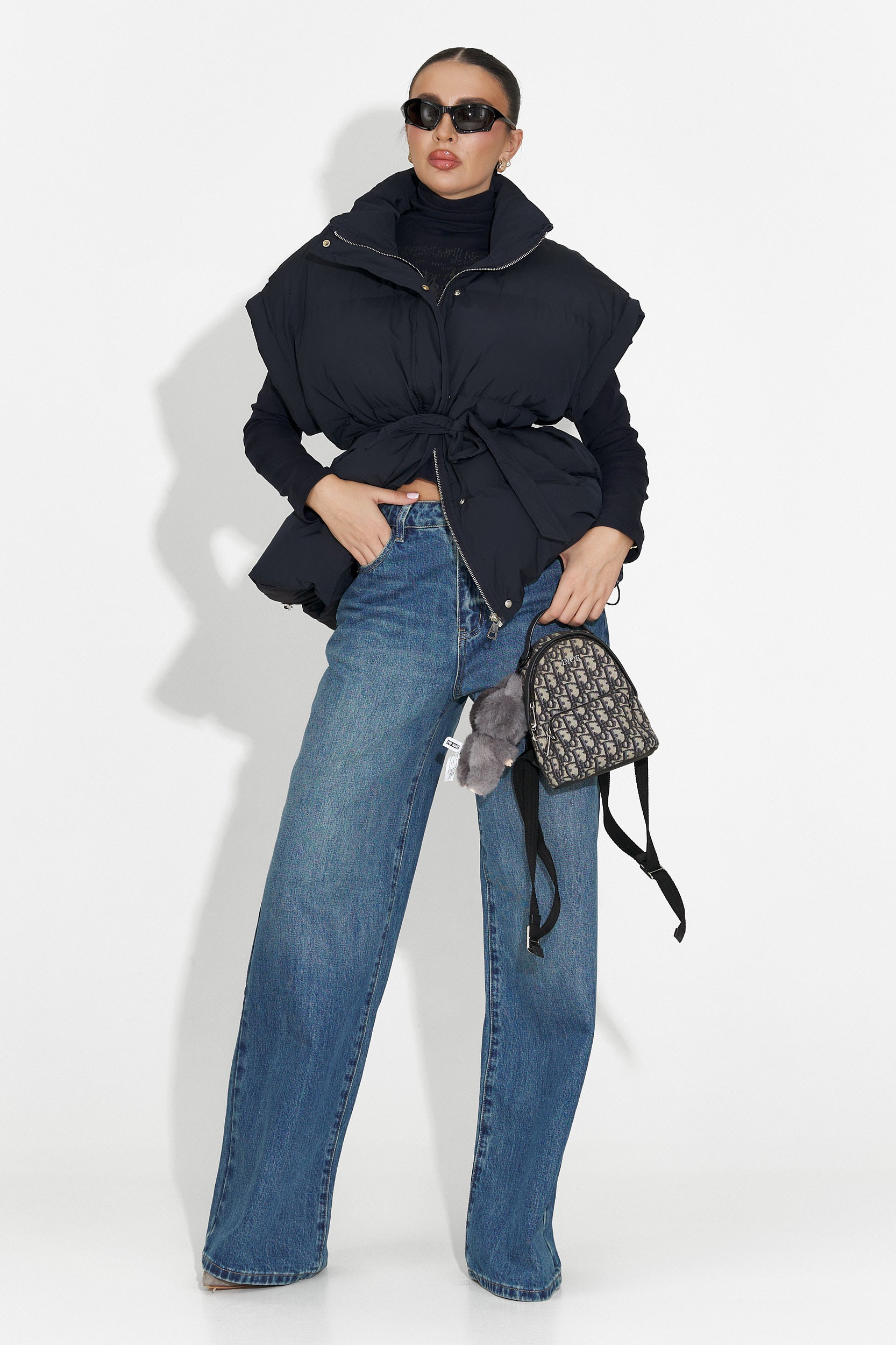 Kamizelka damska casual granatowa Denoria Bogas