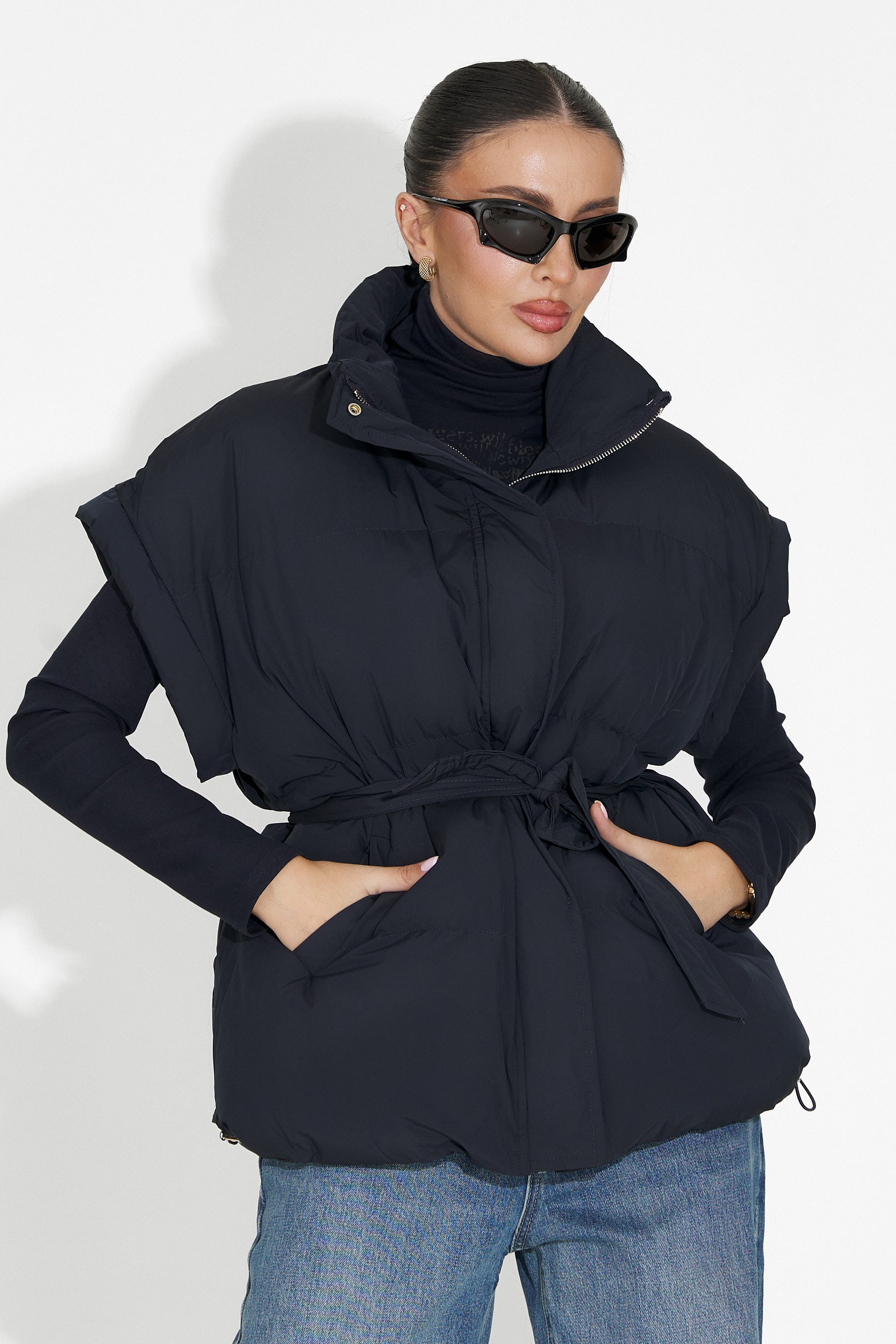 Kamizelka damska casual granatowa Denoria Bogas