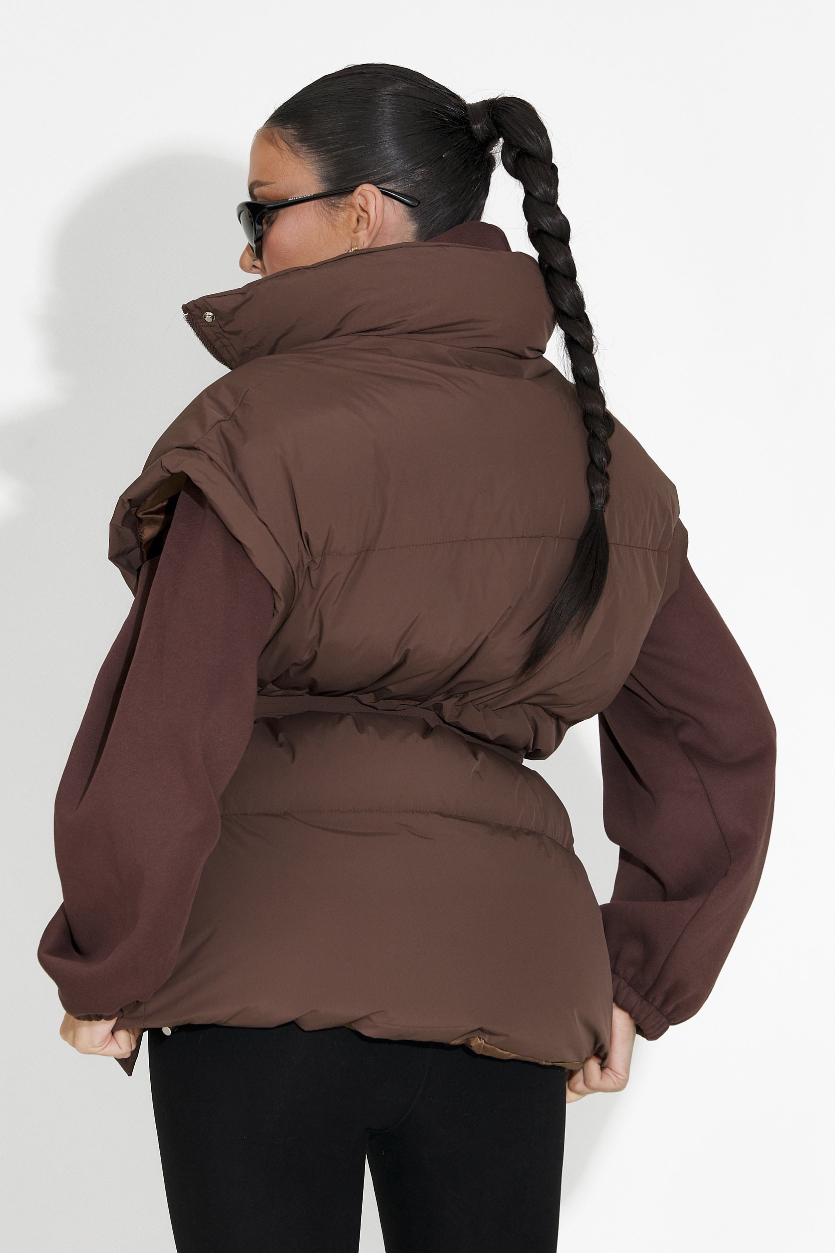 Kamizelka damska casual brązowa Denoria Bogas