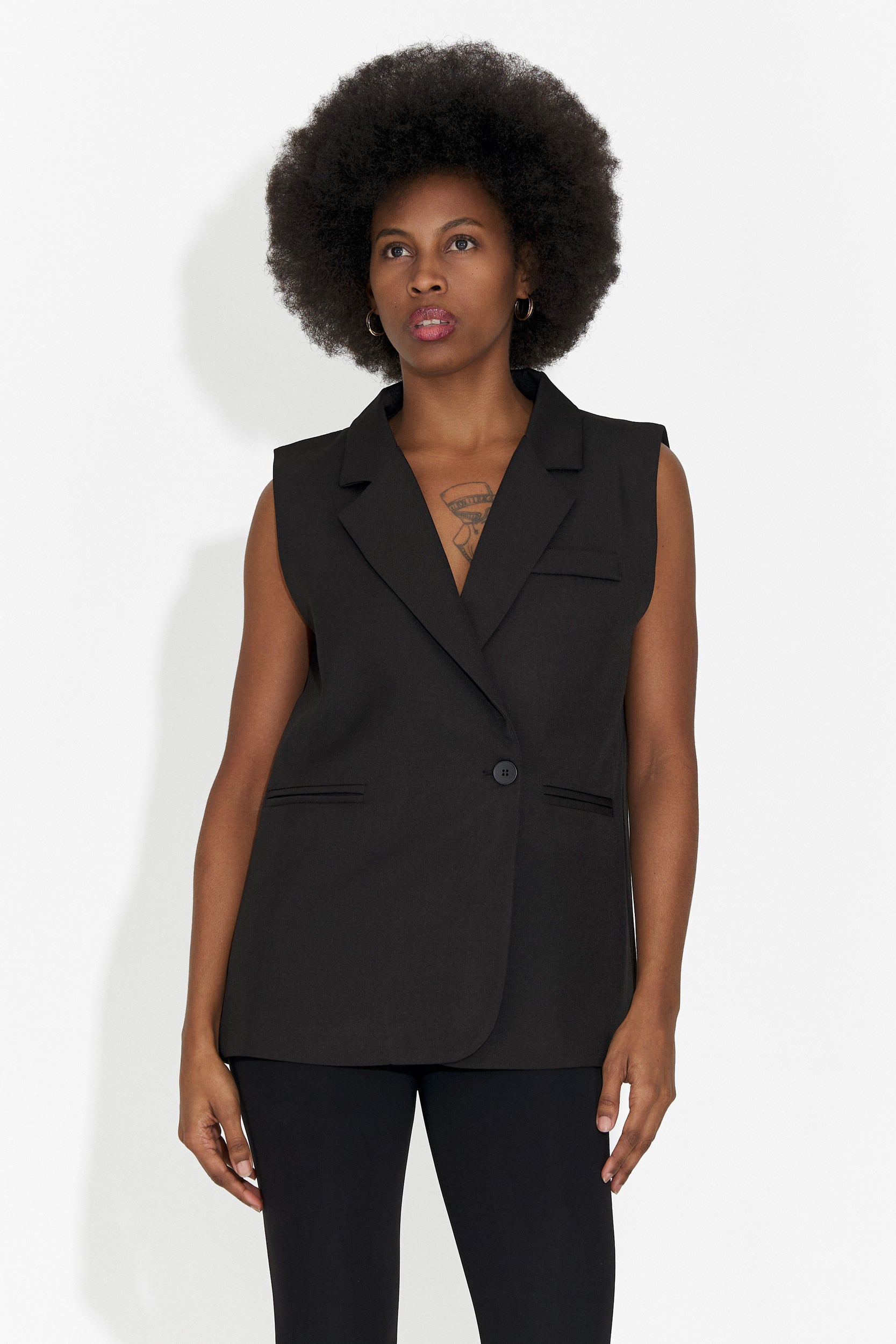 Ciela Bogas Elegantni Crni Ženski Prsluk