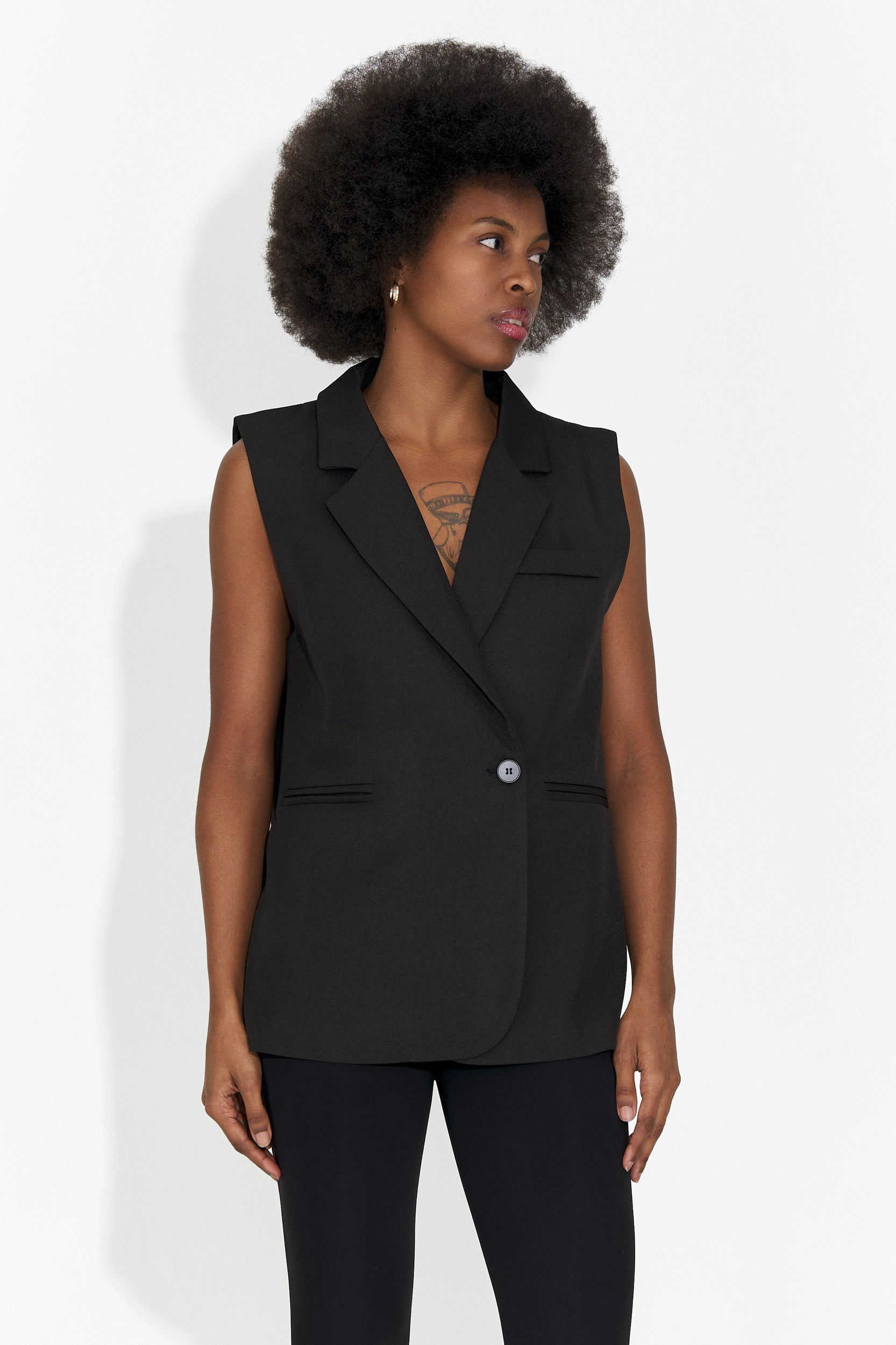 Ciela Bogas Elegantni Crni Ženski Prsluk