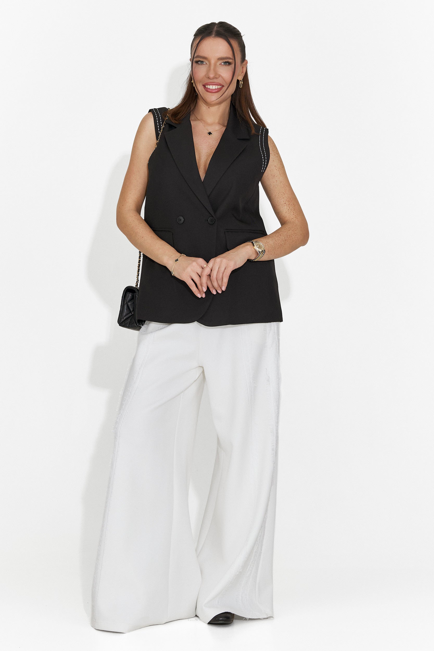 Elegant svart damväst Daneta Bogas