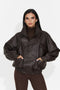 Nadyesia Bogas Casual Brown Women's Jacket