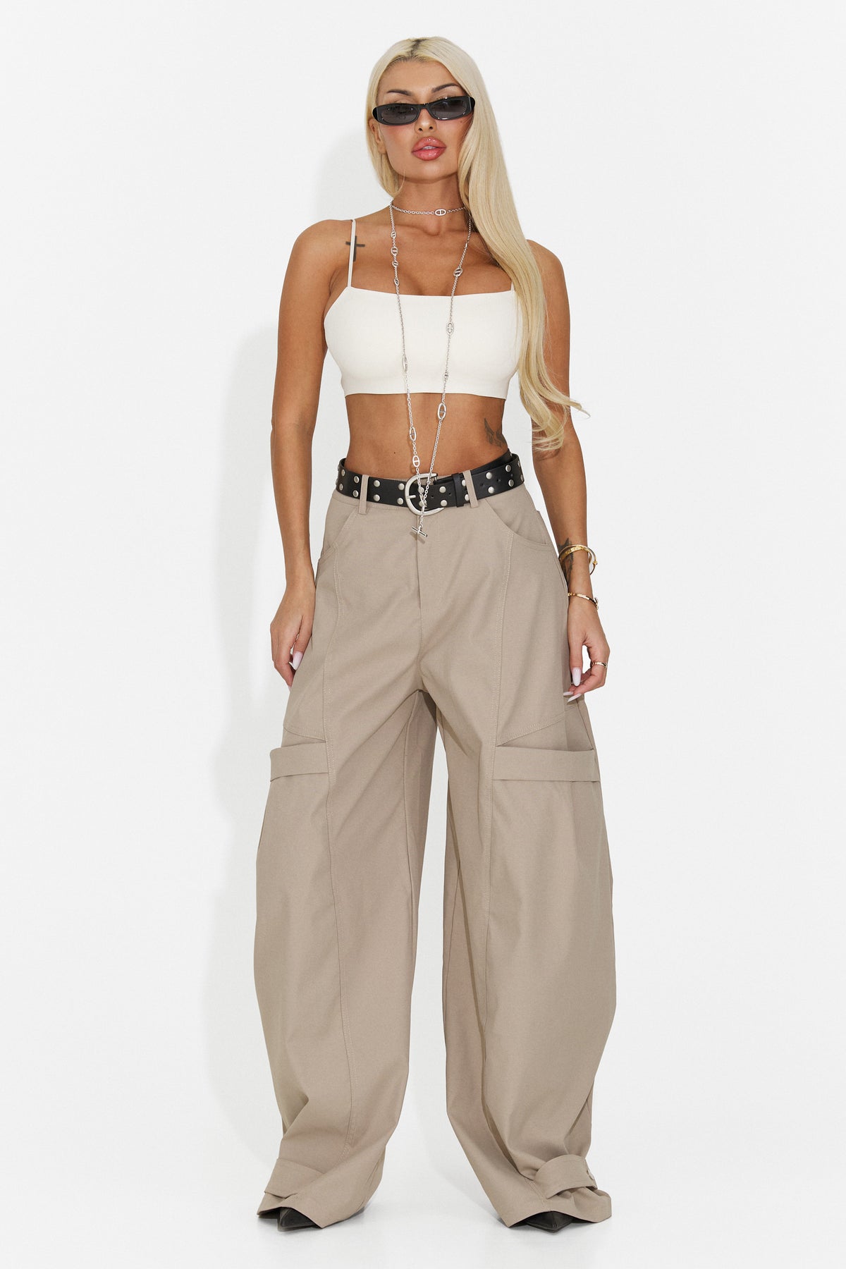 Pantaloni dama casual maro Orary Bogas