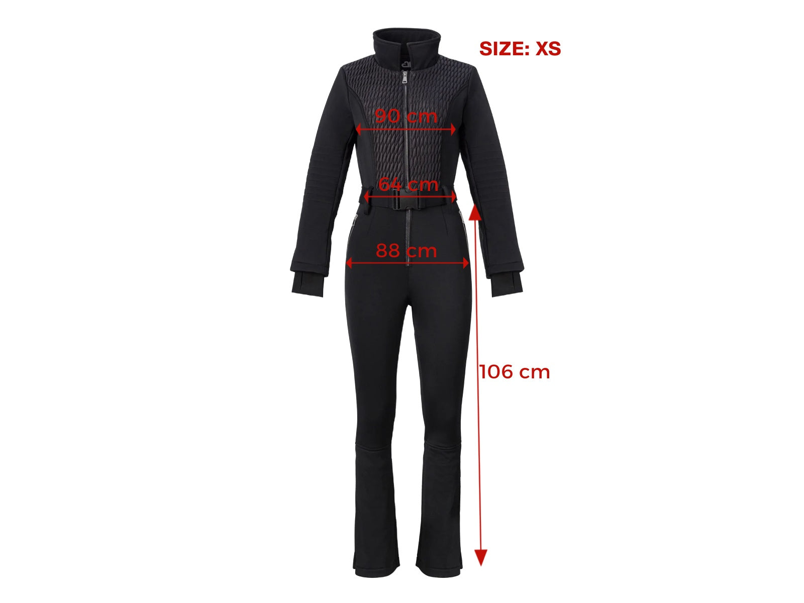 Bogas Ski Bekleidung Skianzug Damen lässiger Skioverall in Schwarz Maisha
