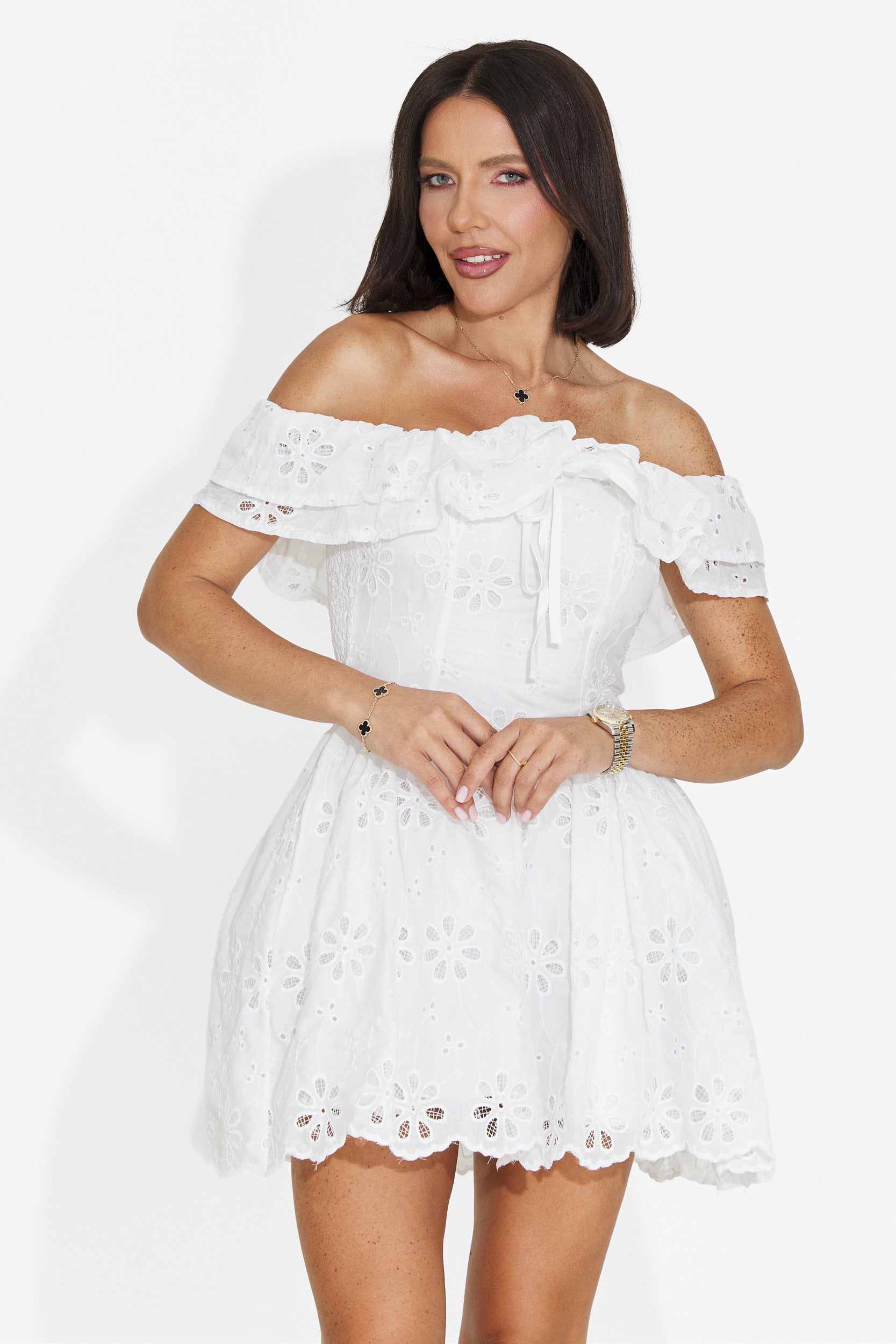 Rochie dama scurta alba Yermosa Bogas