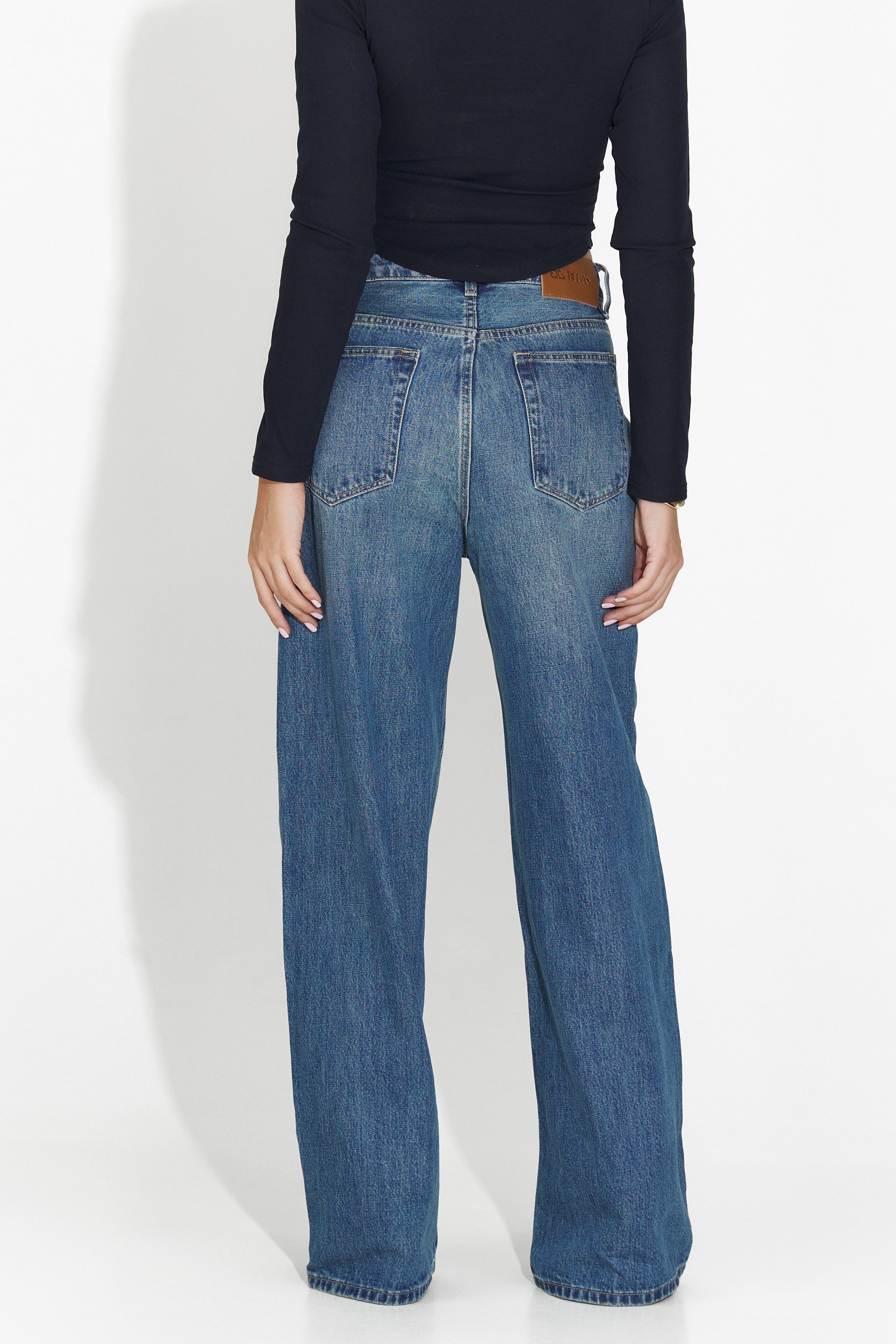 Niebieskie casualowe dżinsy damskie Nuvya Bogas