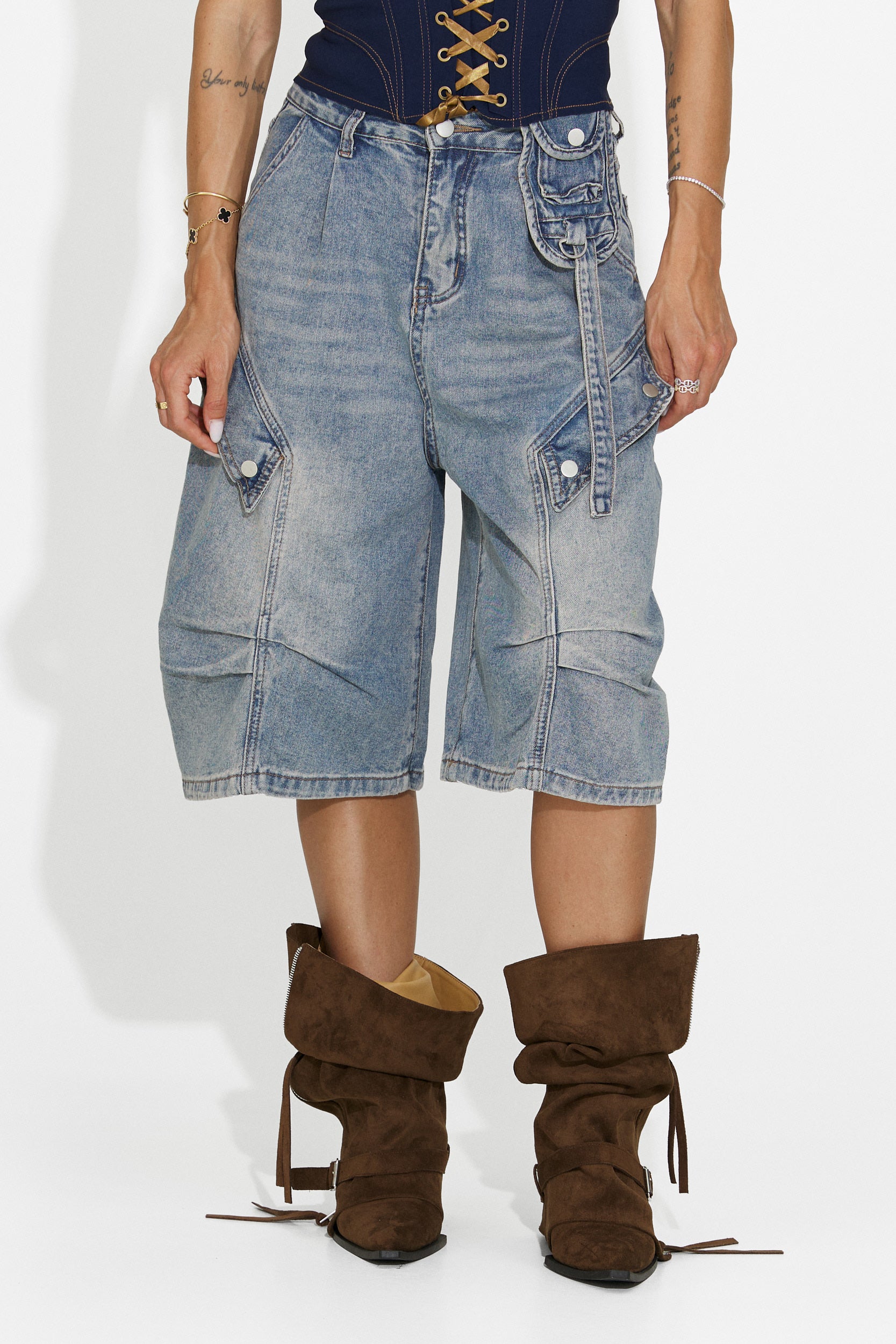 Jeans de mujer casuales azules Teolia Bogas