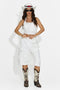Jeans de mujer casuales blancos Teolia Bogas