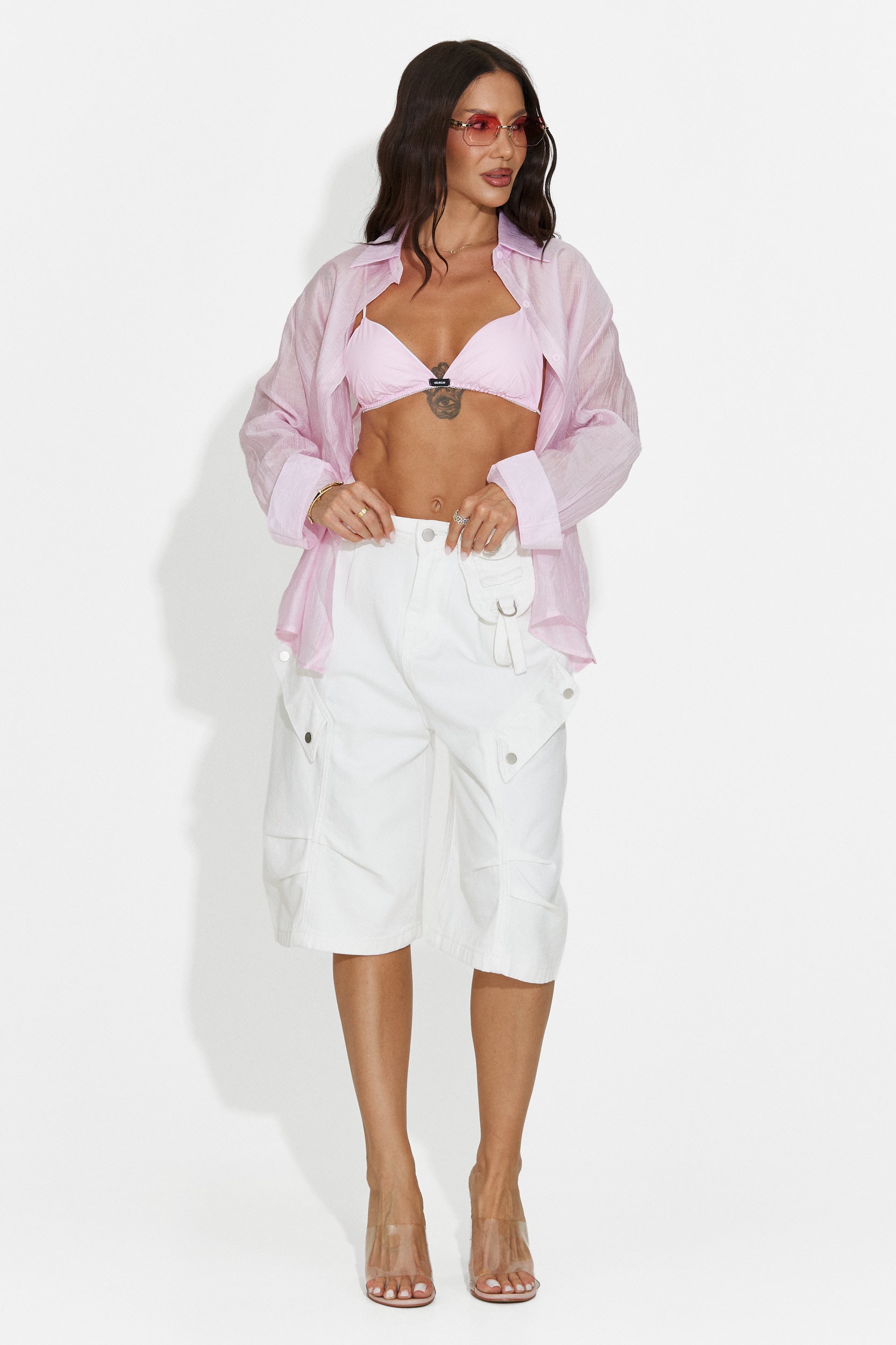Jeans de mujer casuales blancos Teolia Bogas
